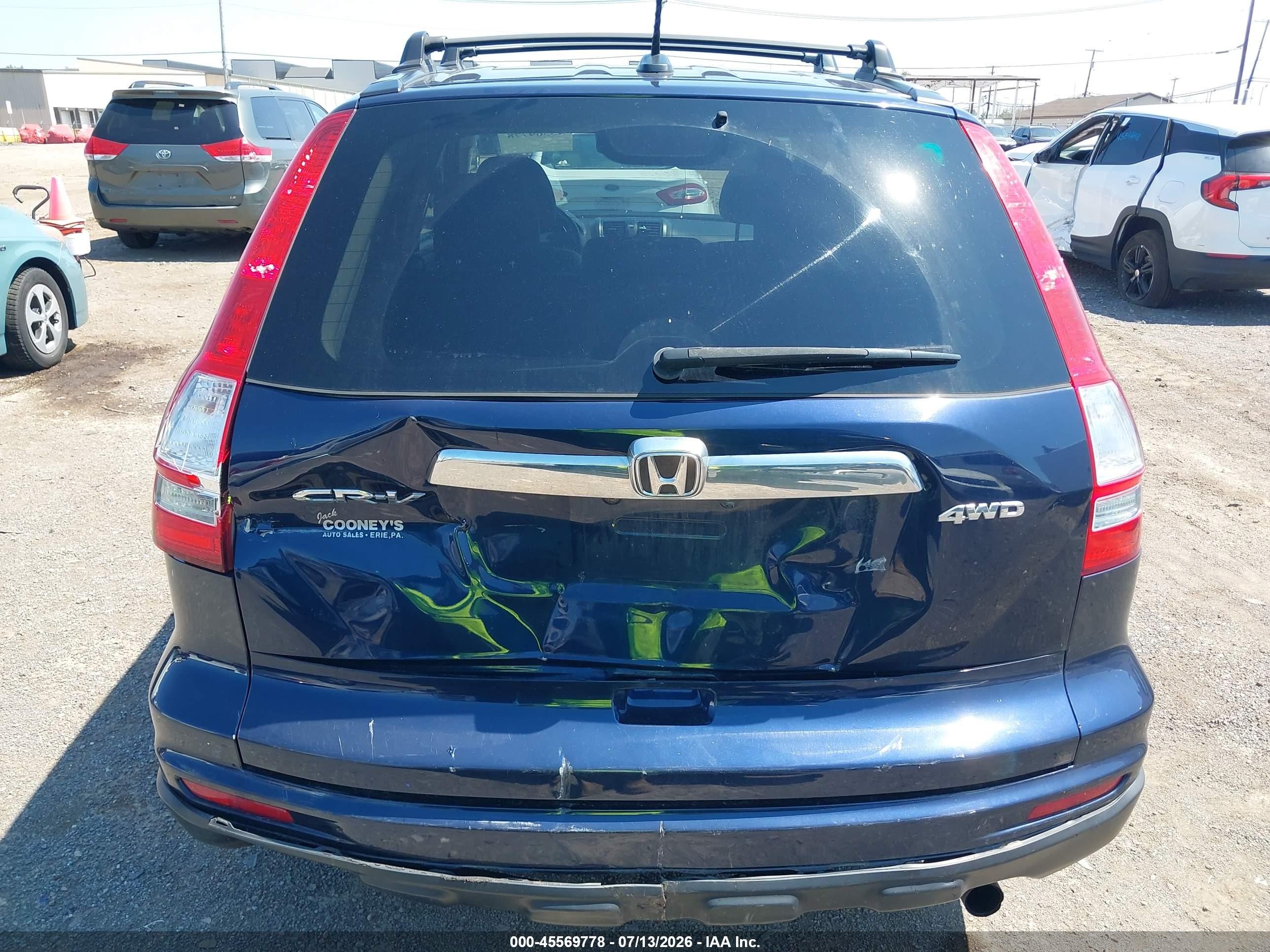 2010 Honda Cr-v Ex-l Blue vin: 5J6RE4H75AL011796