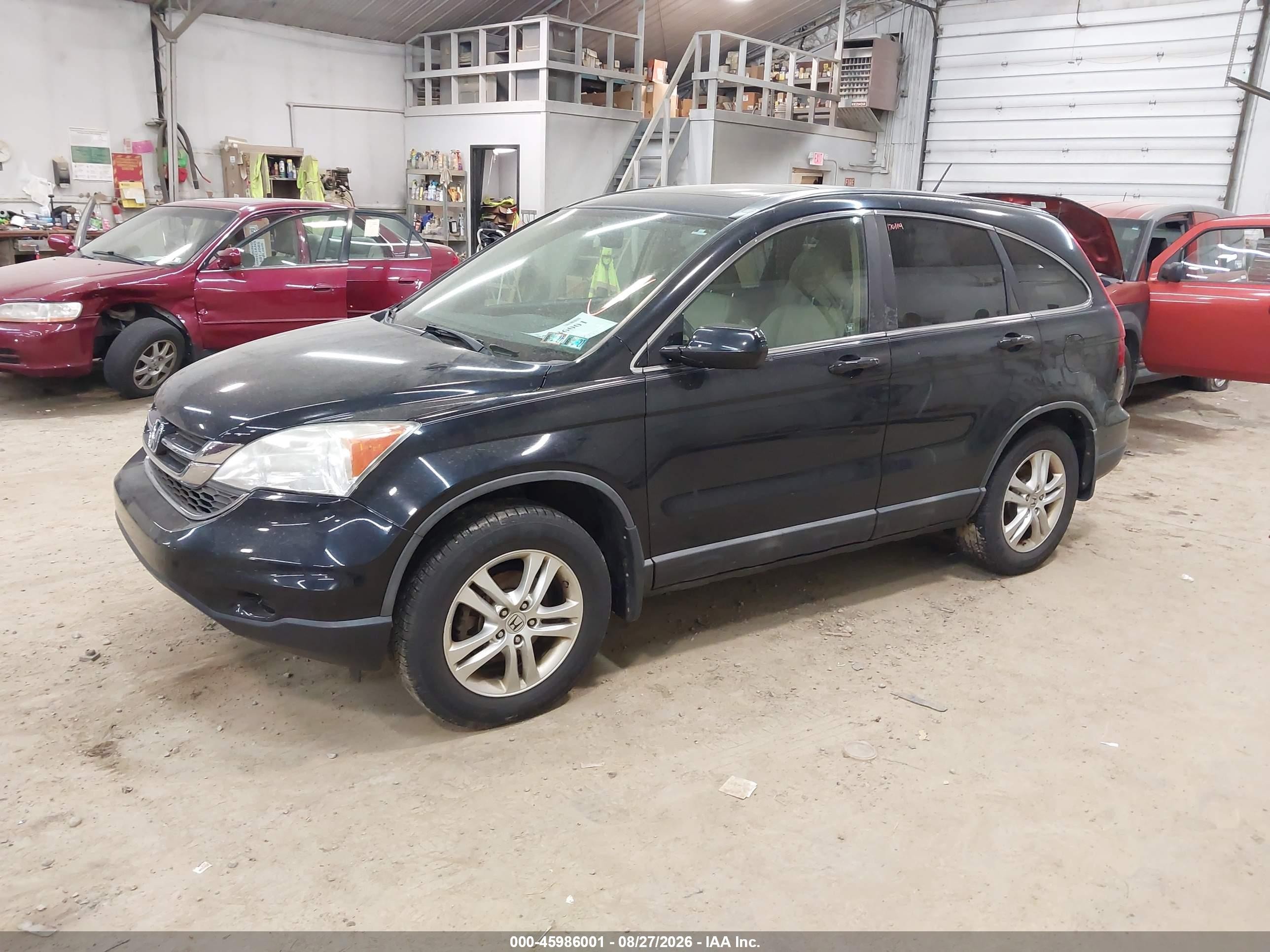 2010 Honda Cr-v Ex-l Black vin: 5J6RE4H75AL012978