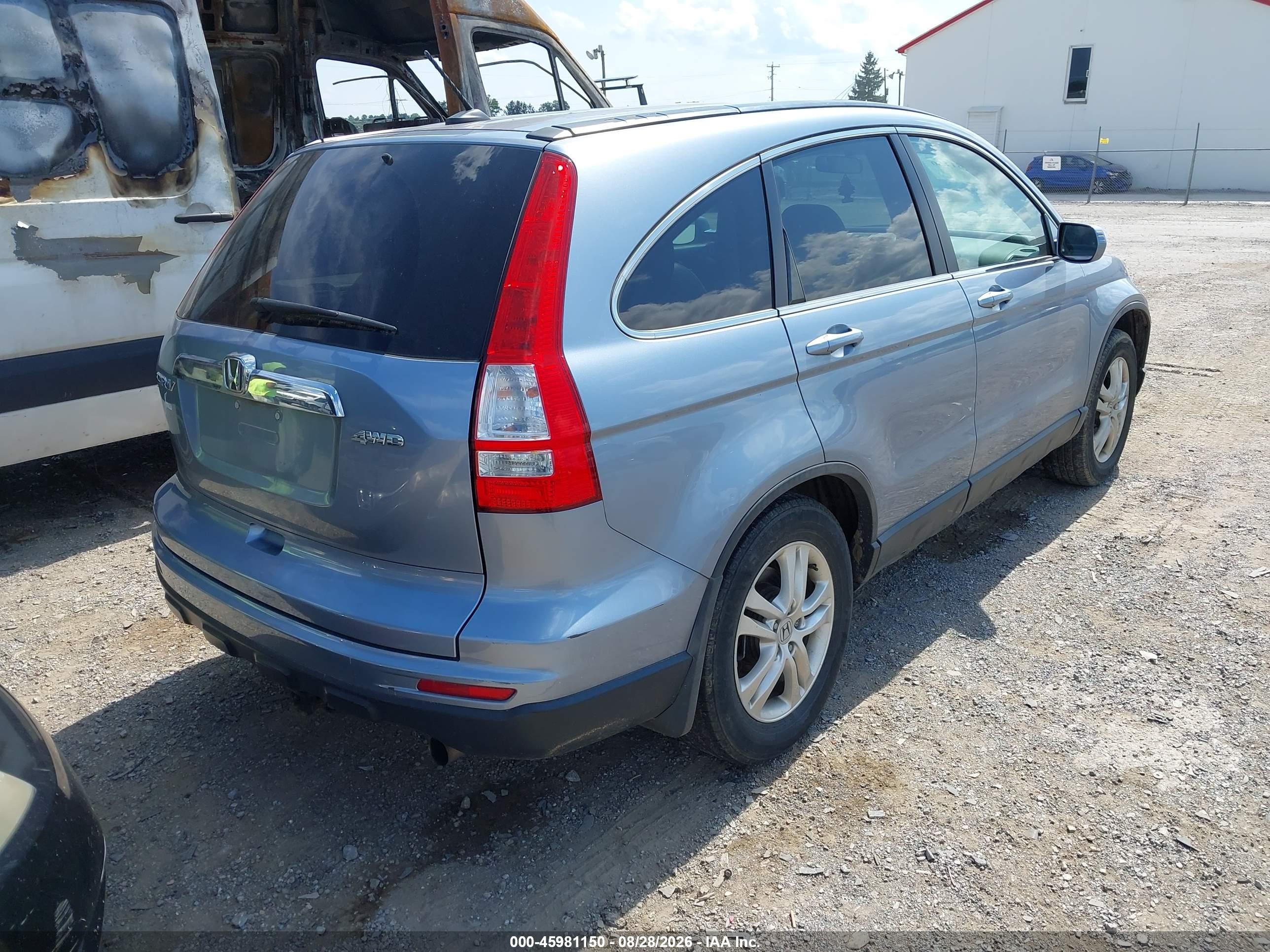 2010 Honda Cr-v Ex-l Light Blue vin: 5J6RE4H75AL042322