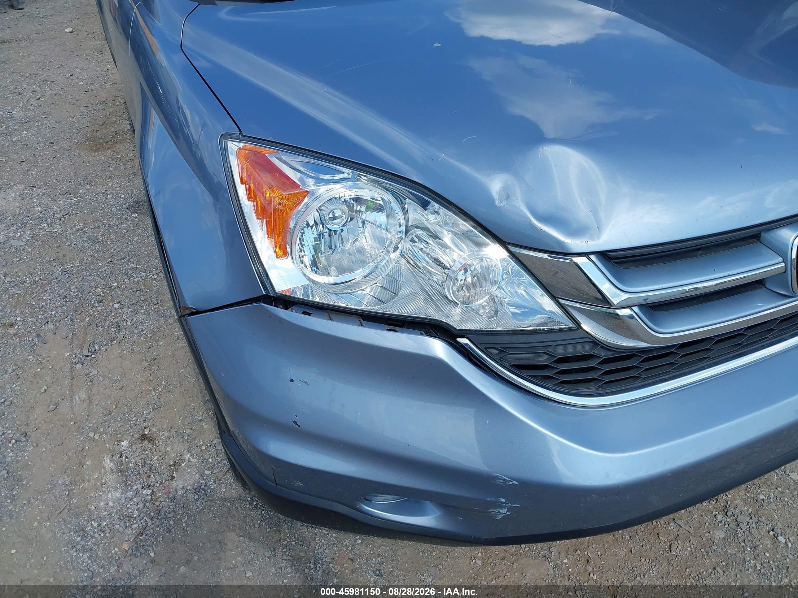 2010 Honda Cr-v Ex-l Light Blue vin: 5J6RE4H75AL042322