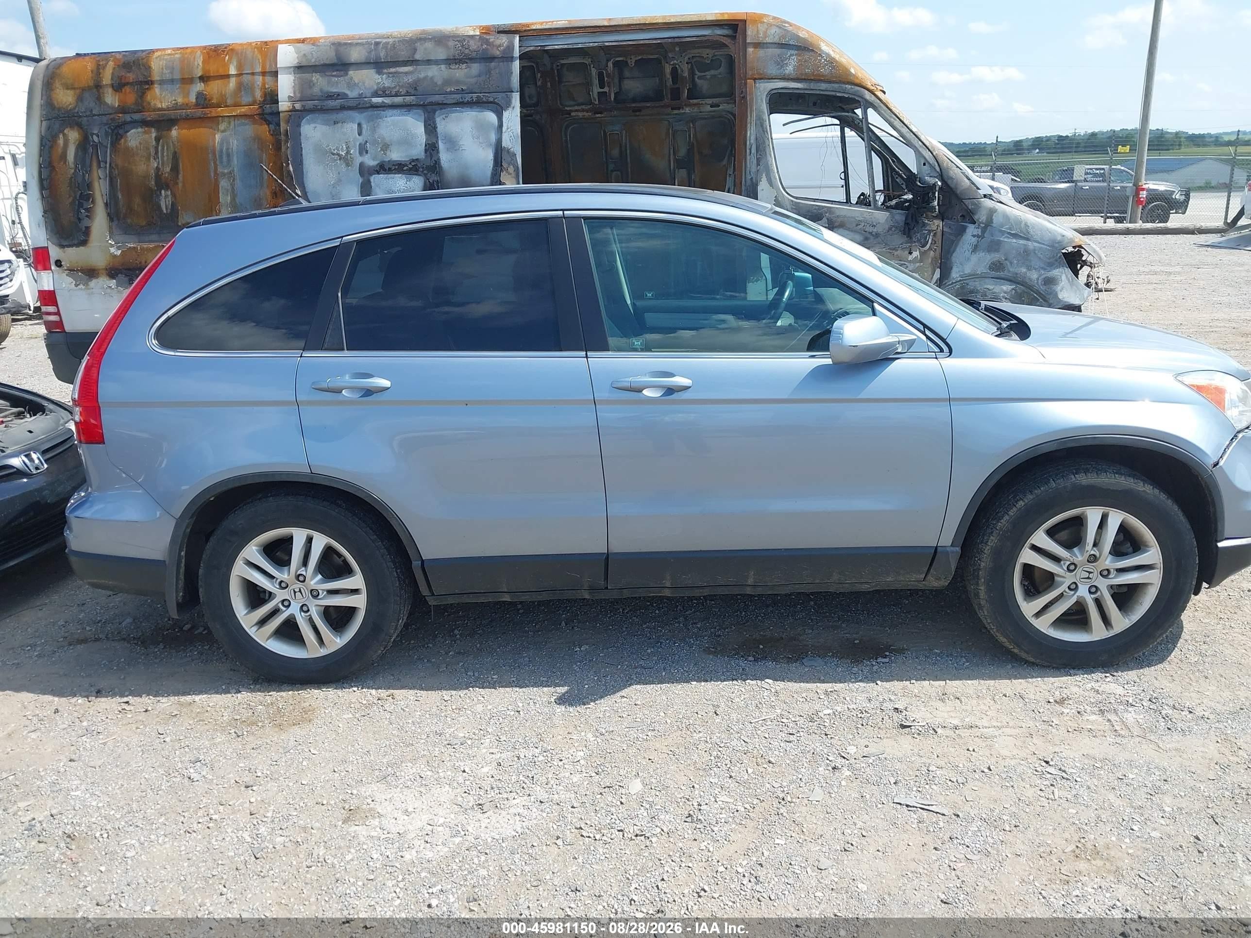 2010 Honda Cr-v Ex-l Light Blue vin: 5J6RE4H75AL042322
