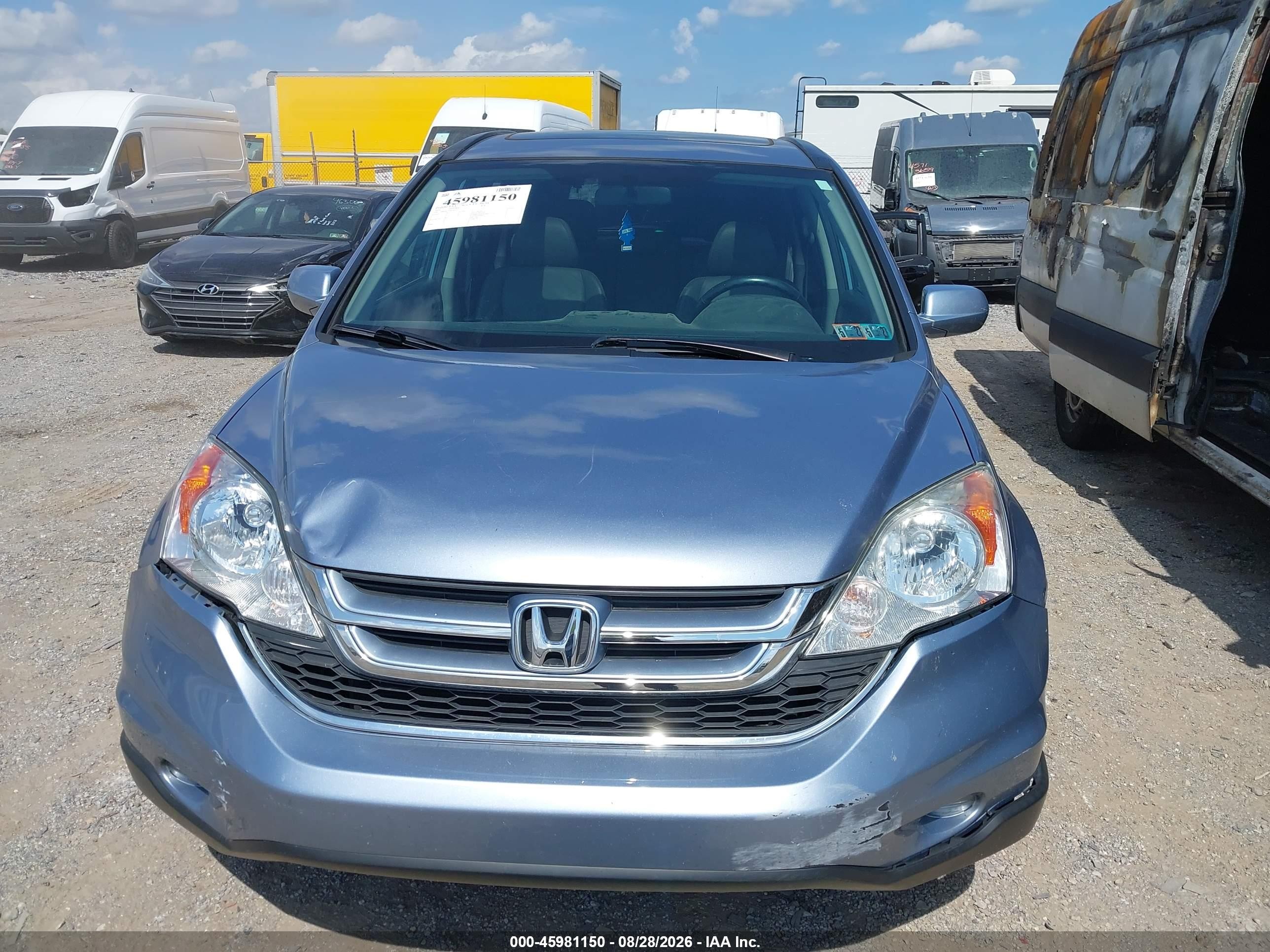 2010 Honda Cr-v Ex-l Light Blue vin: 5J6RE4H75AL042322