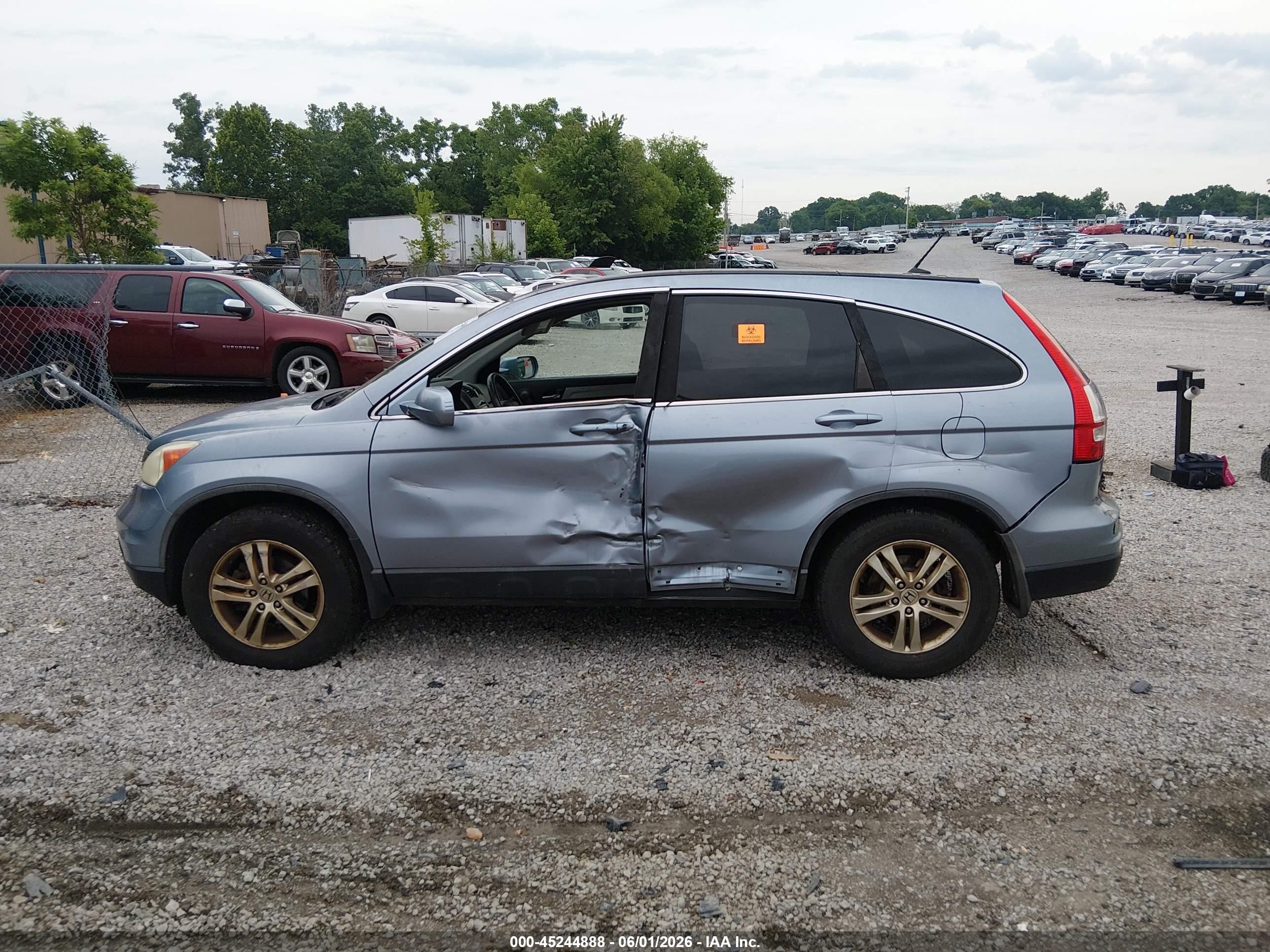 2010 Honda Cr-v Ex-l Blue vin: 5J6RE4H75AL045690