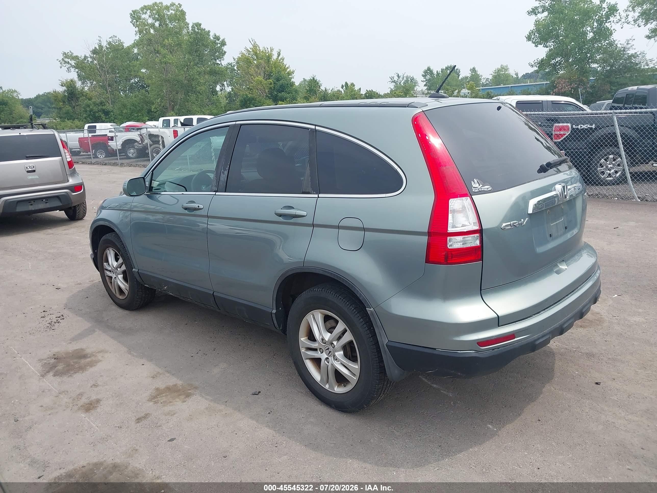 2010 Honda Cr-v Ex-l Teal vin: 5J6RE4H75AL048136