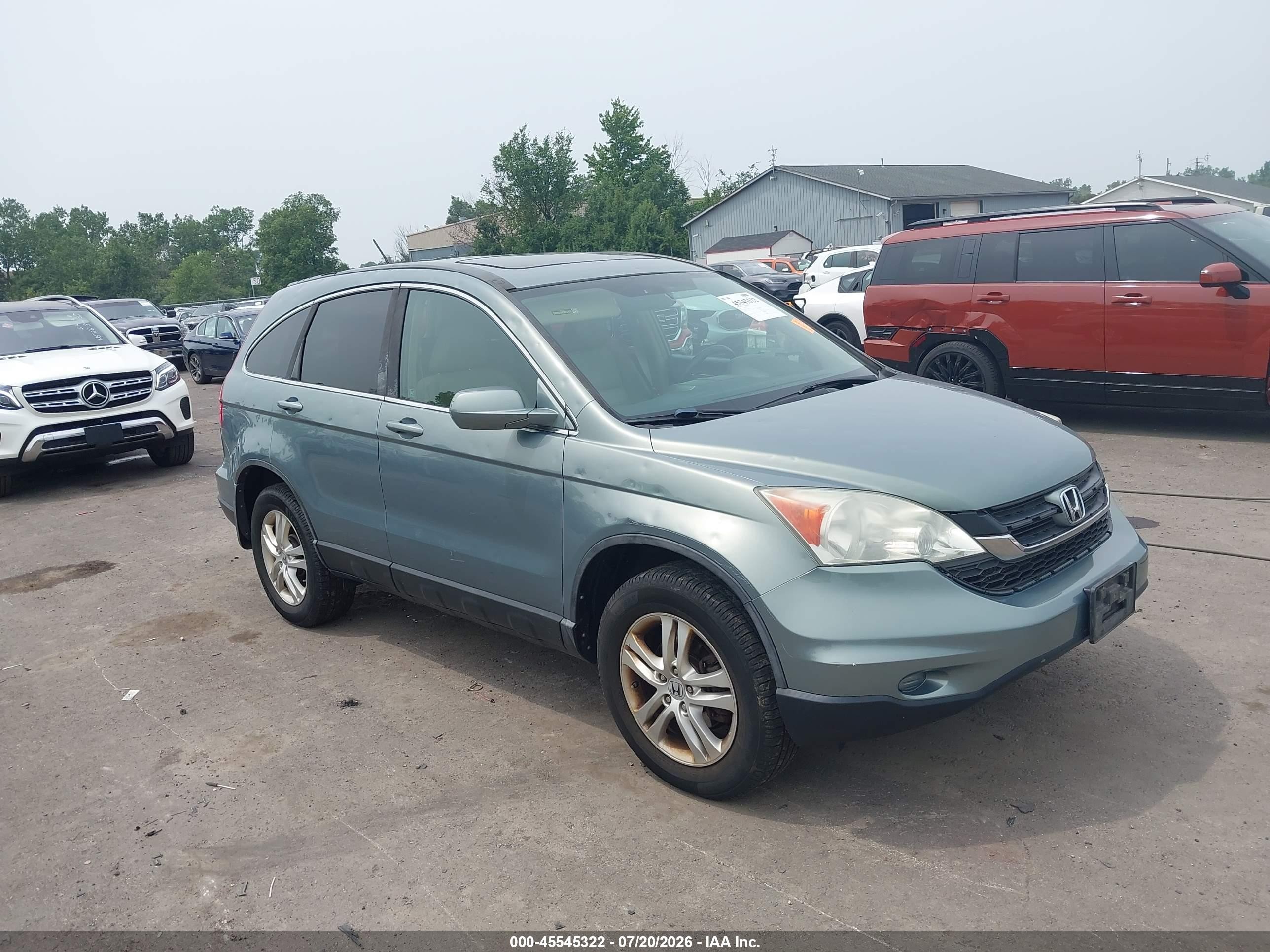 2010 Honda Cr-v Ex-l Teal vin: 5J6RE4H75AL048136