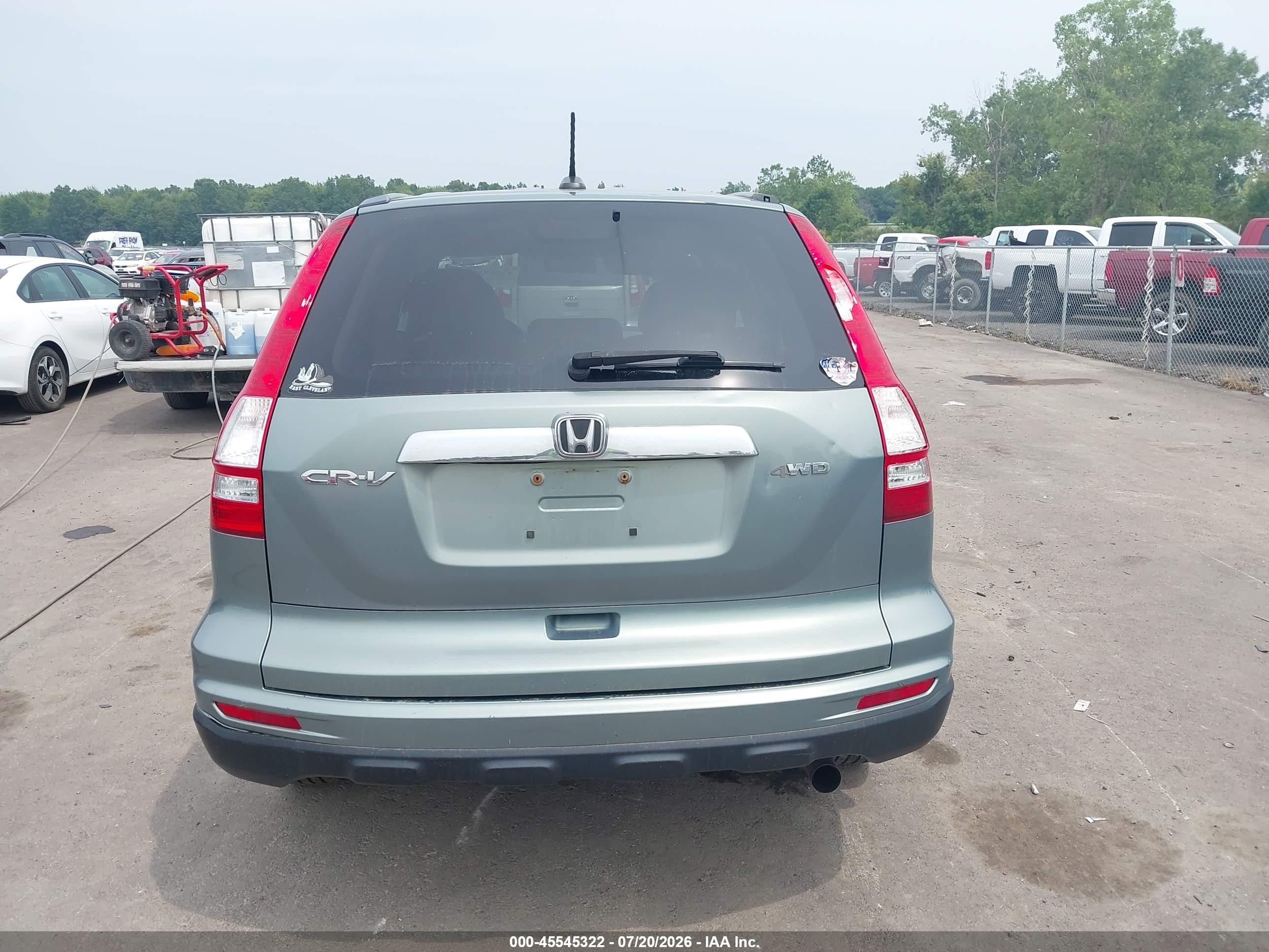 2010 Honda Cr-v Ex-l Teal vin: 5J6RE4H75AL048136
