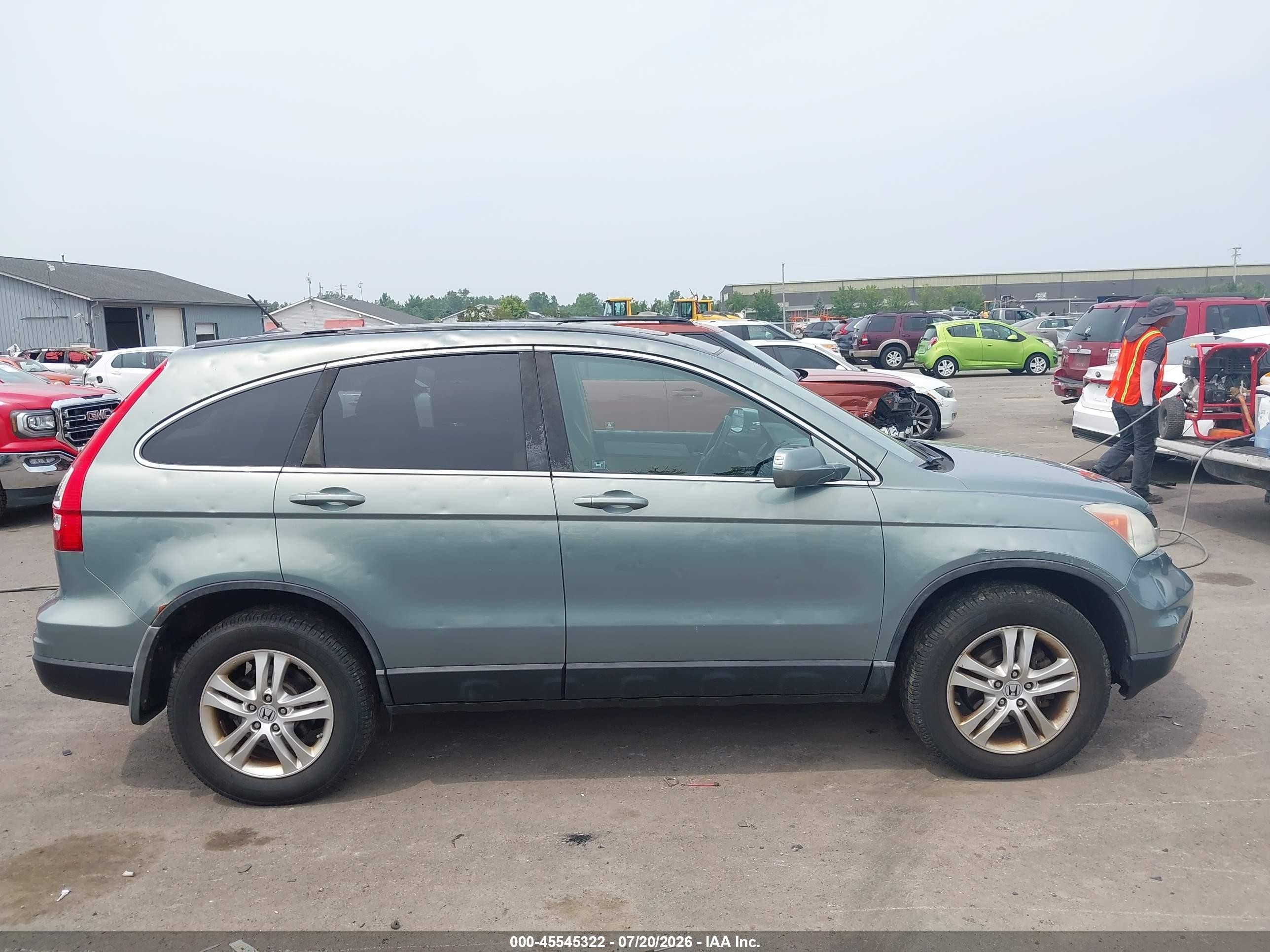 2010 Honda Cr-v Ex-l Teal vin: 5J6RE4H75AL048136