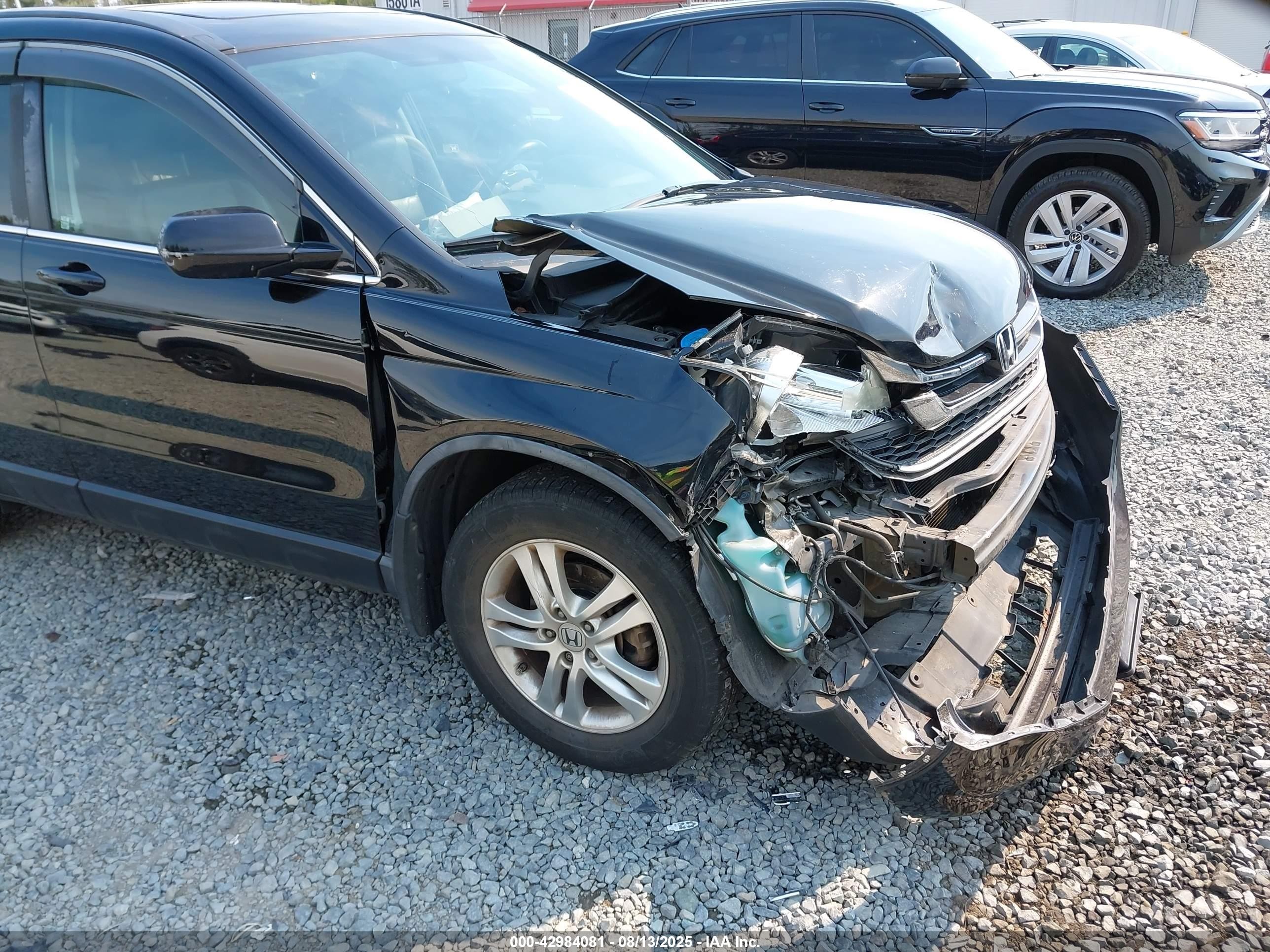 2010 Honda Cr-v Ex-l Black vin: 5J6RE4H75AL050338