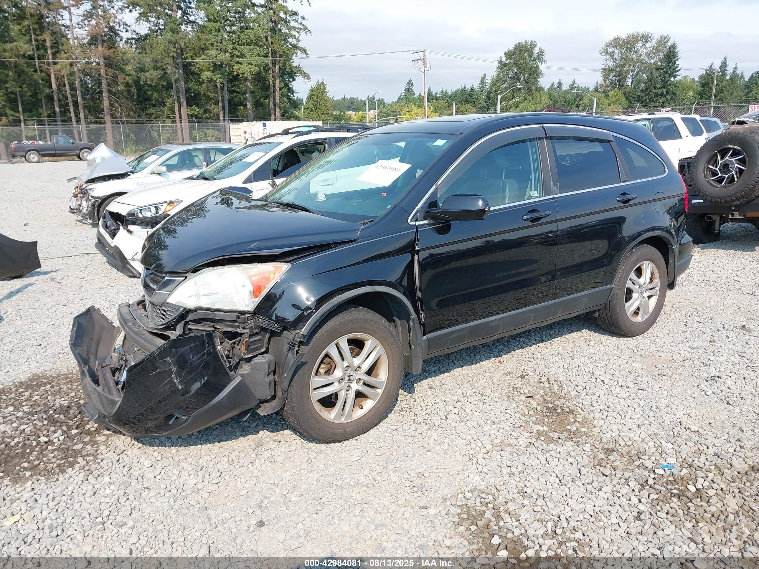 2010 Honda Cr-v Ex-l Black vin: 5J6RE4H75AL050338