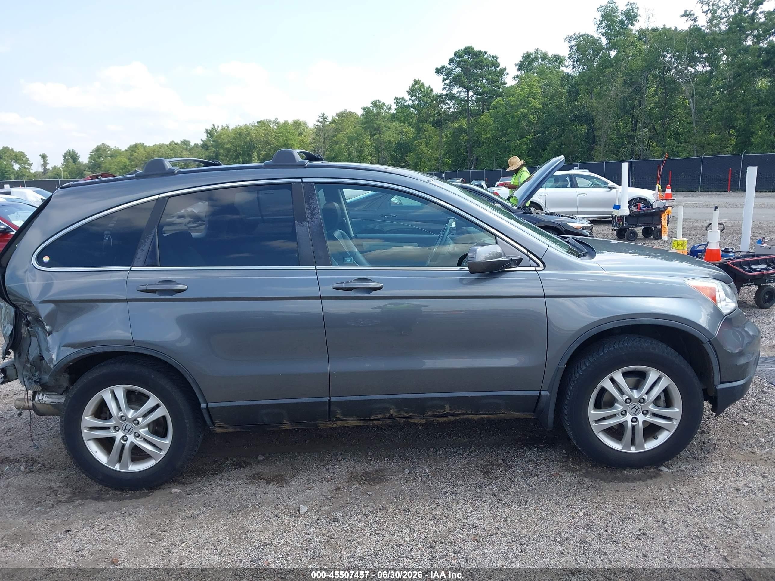 2010 Honda Cr-v Ex-l Gray vin: 5J6RE4H75AL075918