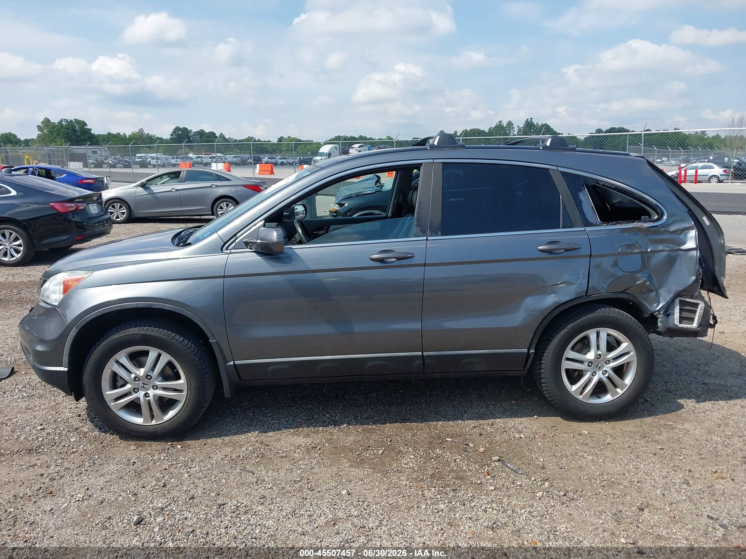 2010 Honda Cr-v Ex-l Gray vin: 5J6RE4H75AL075918