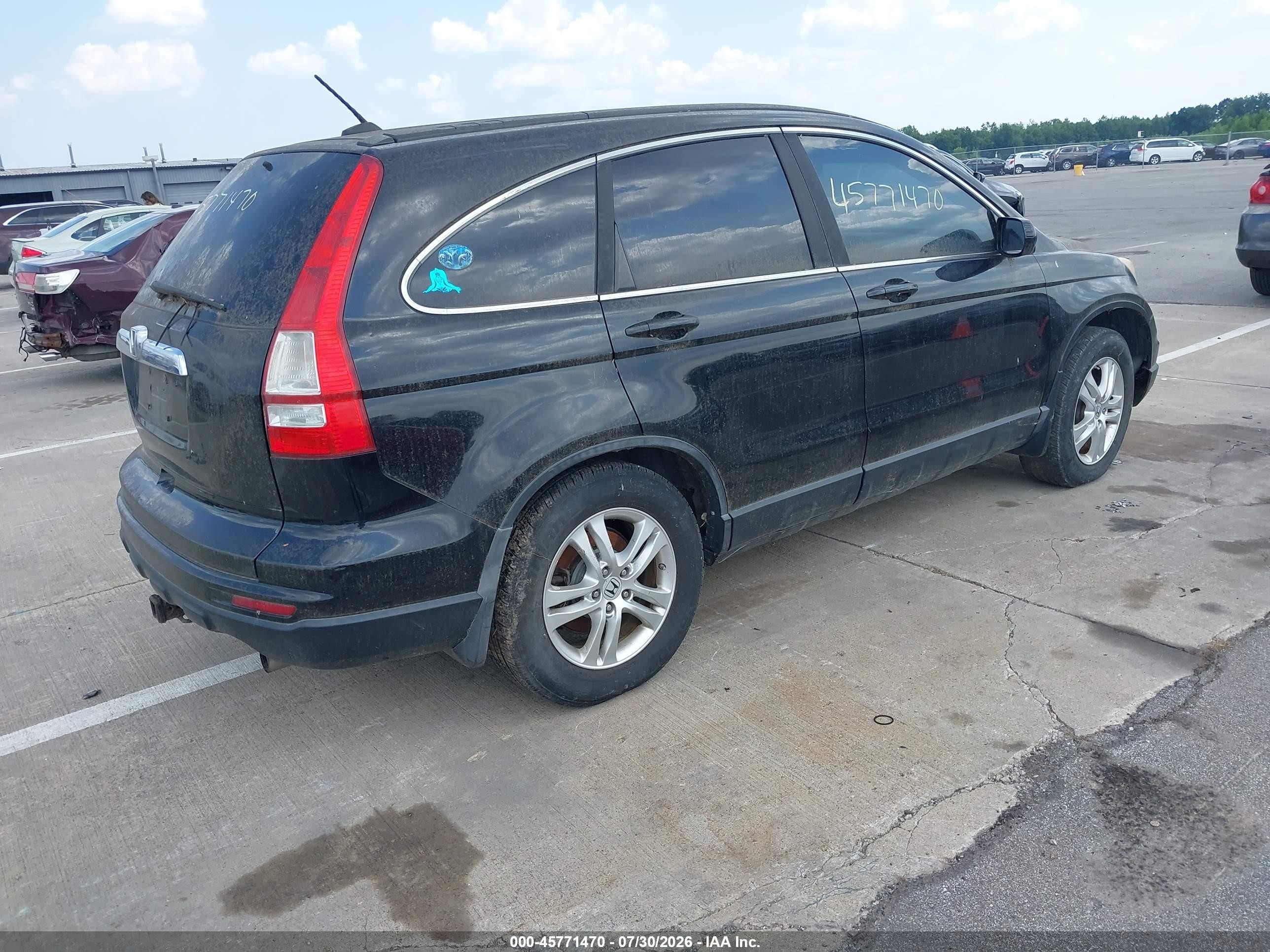 2010 Honda Cr-v Ex-l Black vin: 5J6RE4H75AL083095