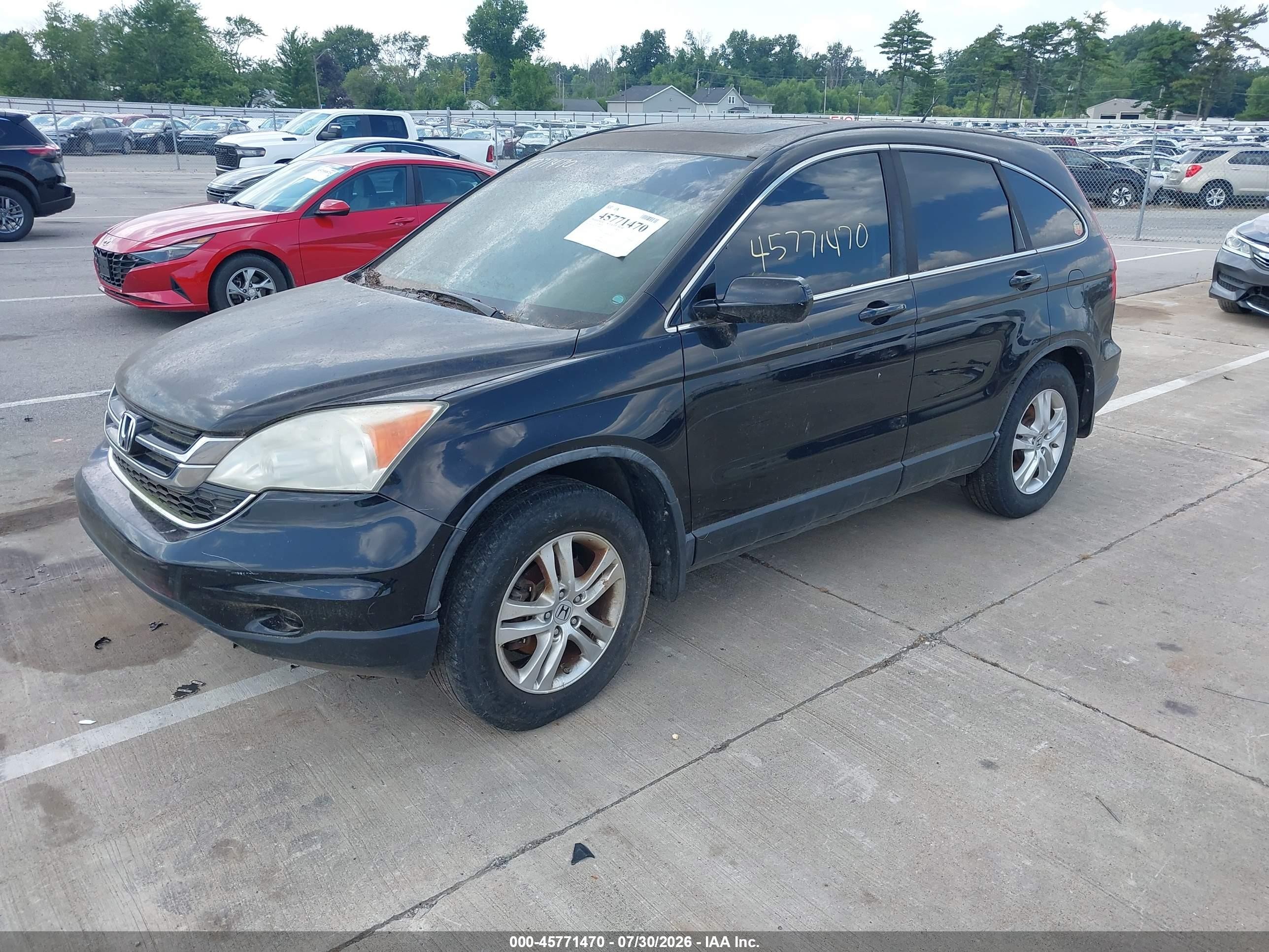 2010 Honda Cr-v Ex-l Black vin: 5J6RE4H75AL083095