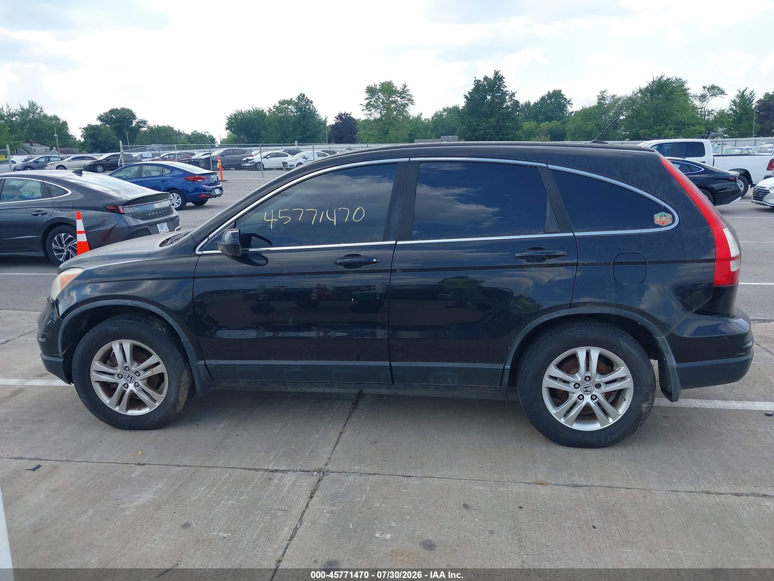 2010 Honda Cr-v Ex-l Black vin: 5J6RE4H75AL083095