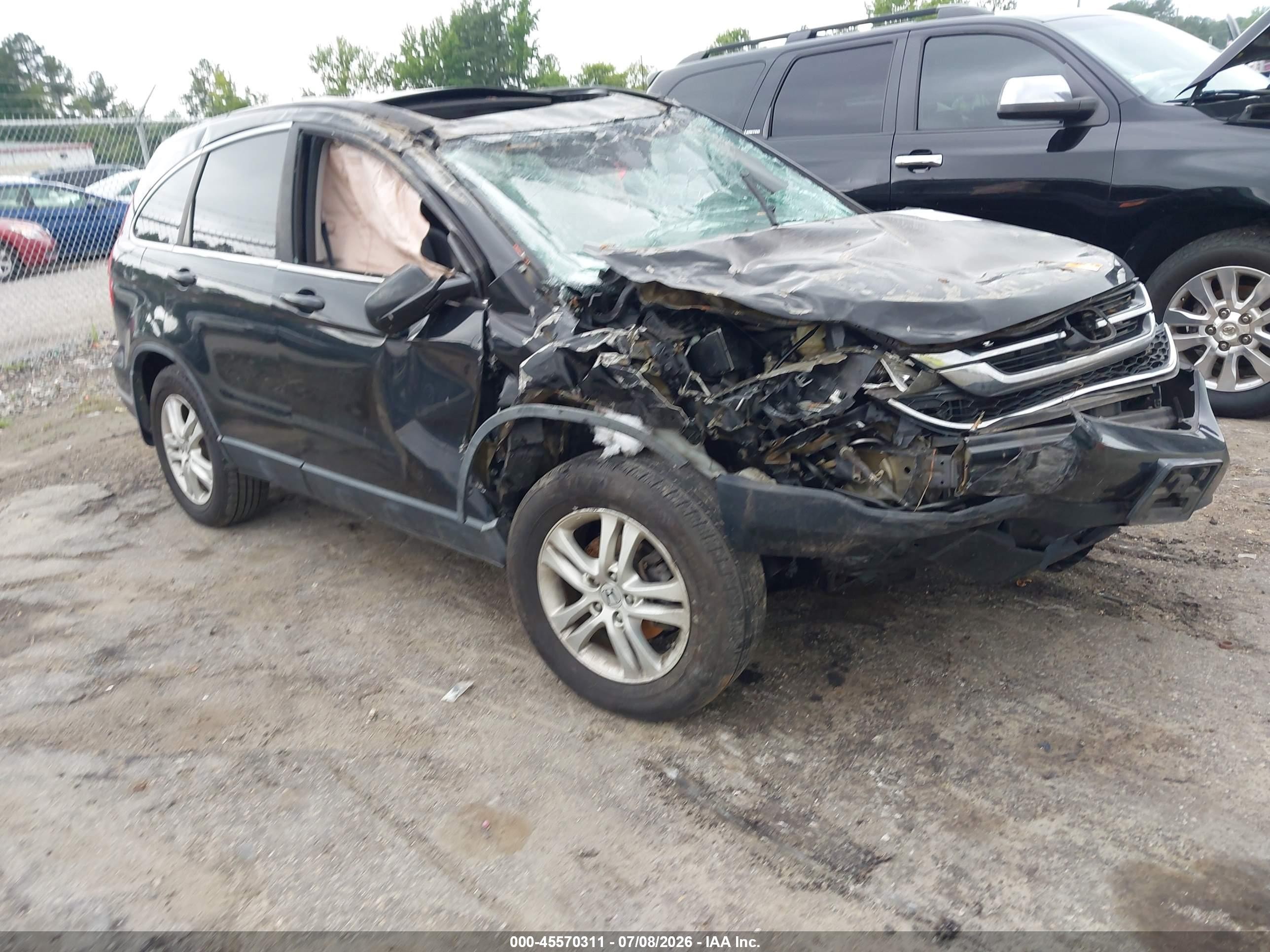 2010 Honda Cr-v Ex-l Black vin: 5J6RE4H75AL084005
