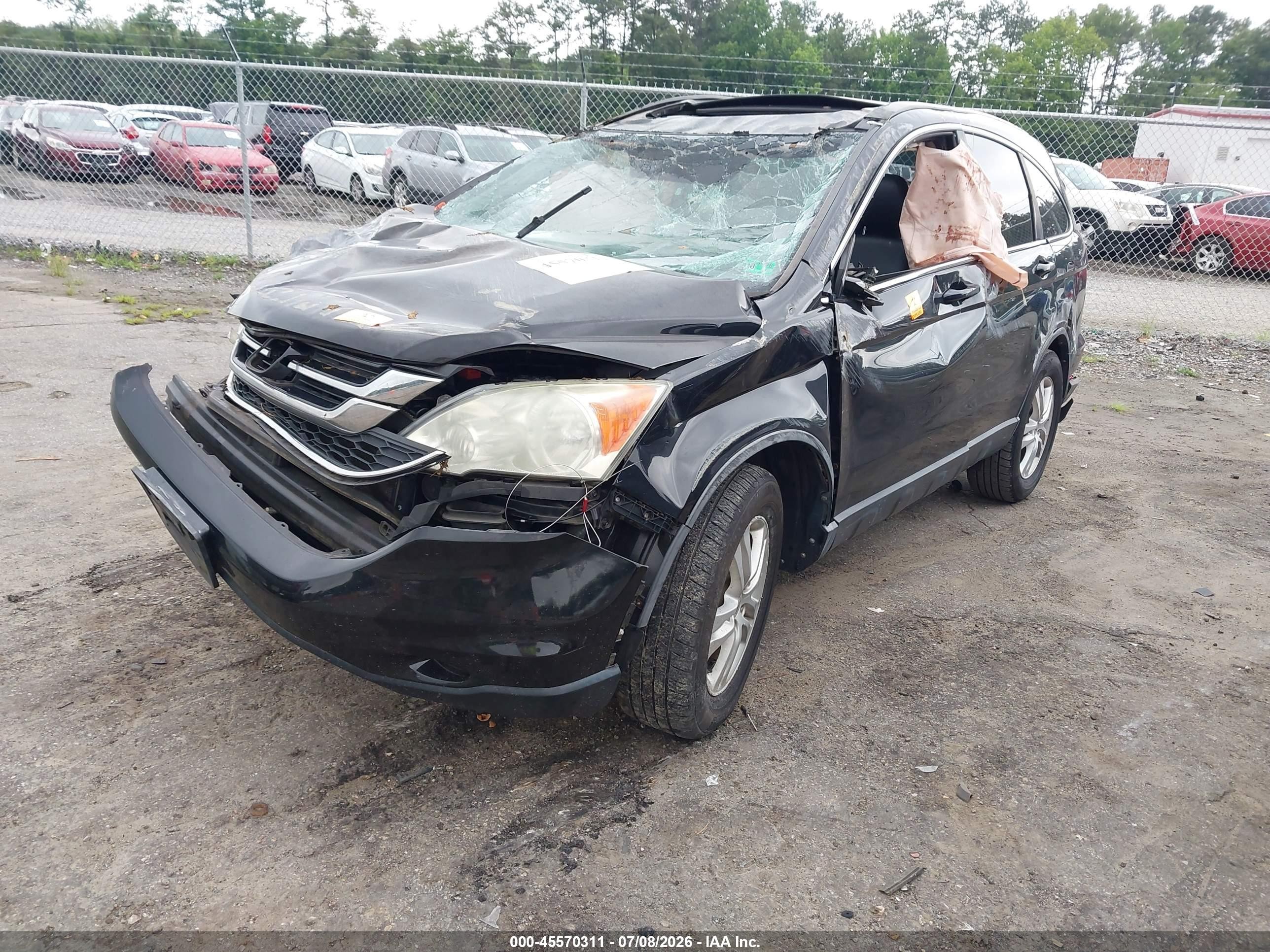 2010 Honda Cr-v Ex-l Black vin: 5J6RE4H75AL084005