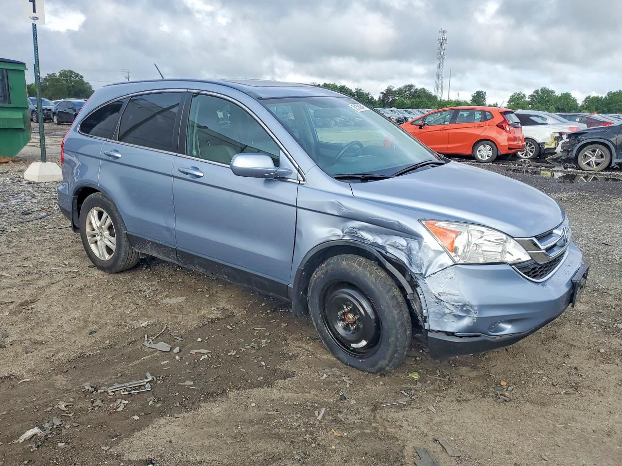 2010 Honda Cr-v Exl Blue vin: 5J6RE4H75AL090435