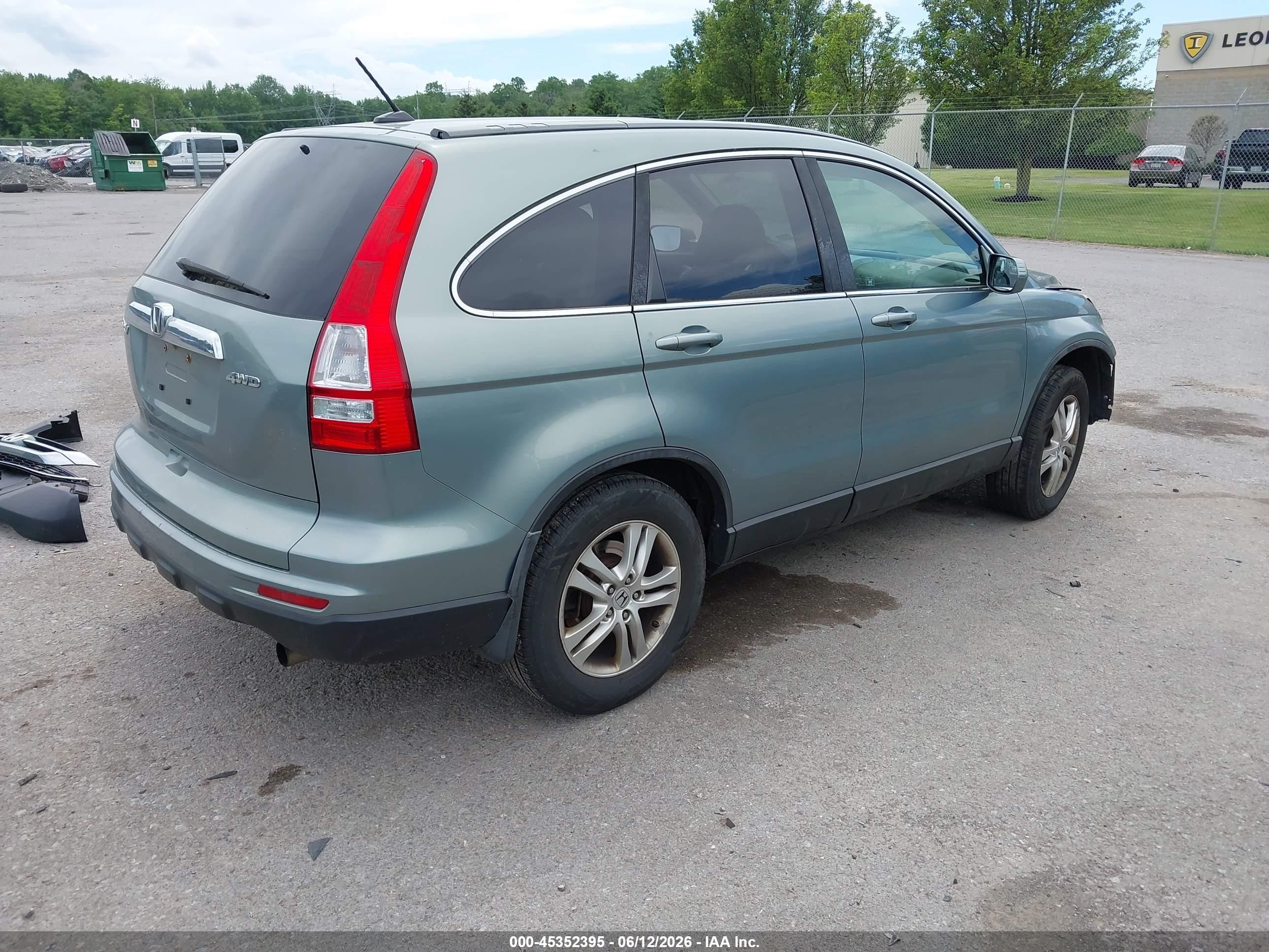 2010 Honda Cr-v Ex-l Green vin: 5J6RE4H75AL092069