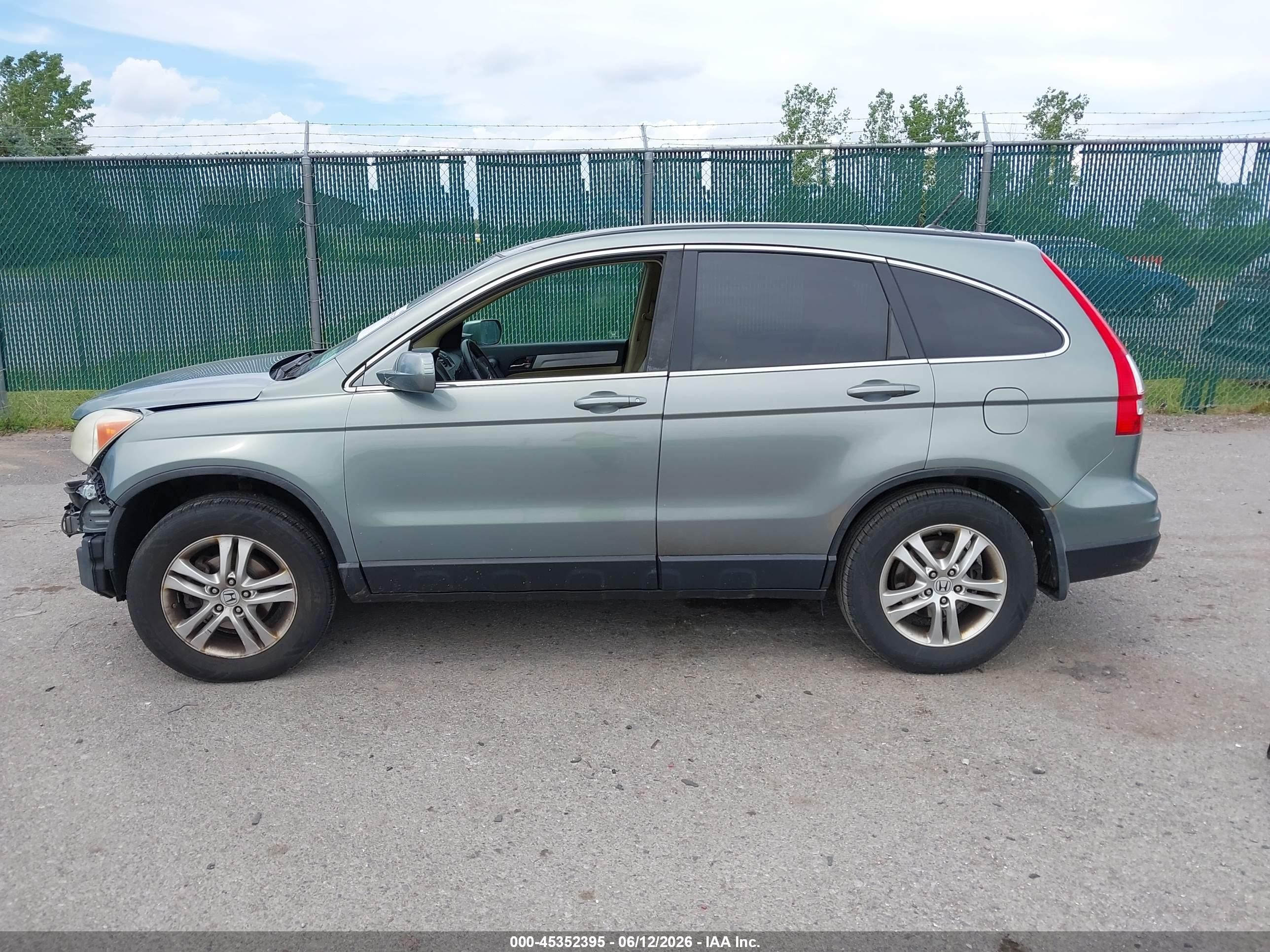 2010 Honda Cr-v Ex-l Green vin: 5J6RE4H75AL092069