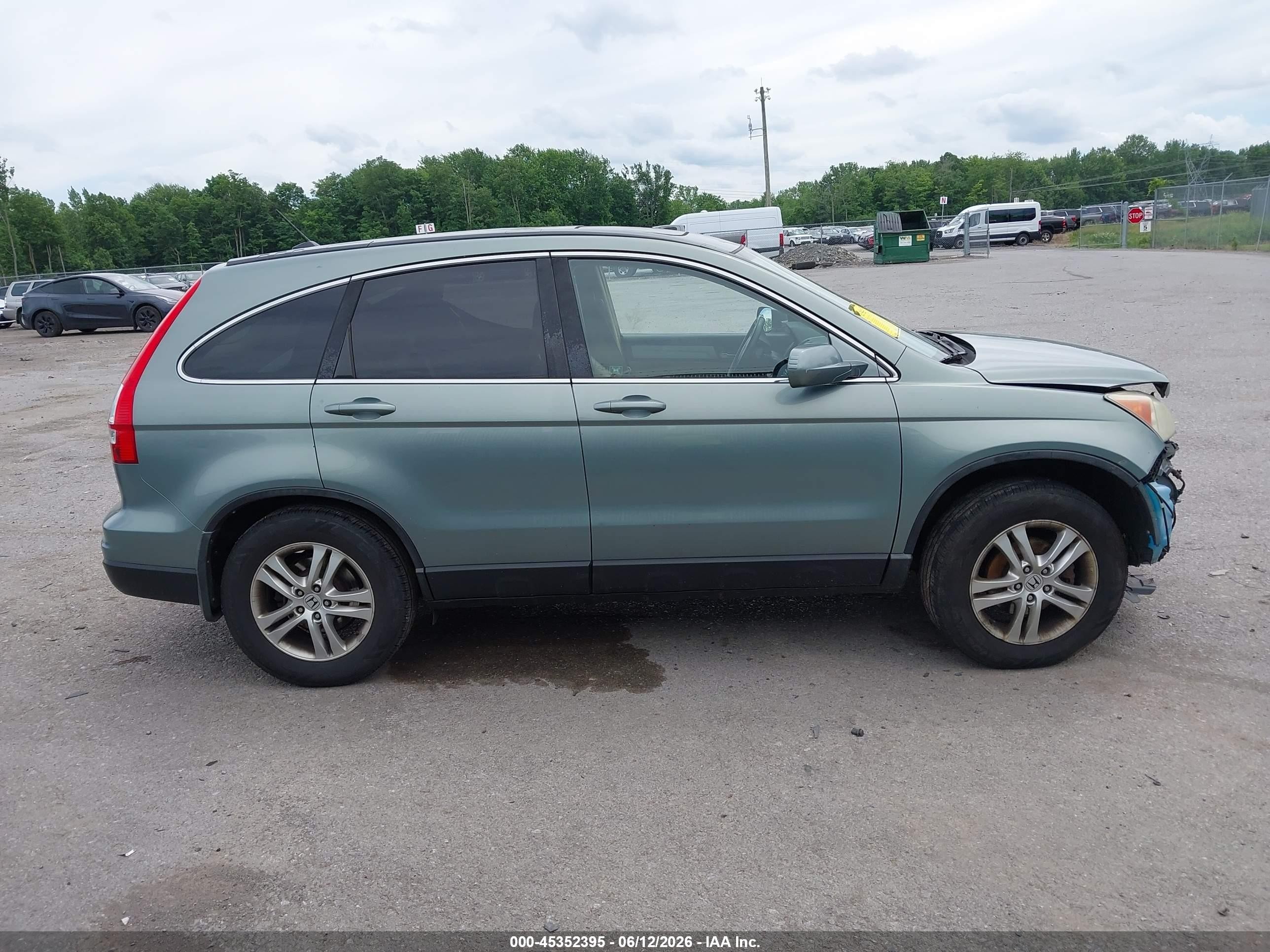 2010 Honda Cr-v Ex-l Green vin: 5J6RE4H75AL092069