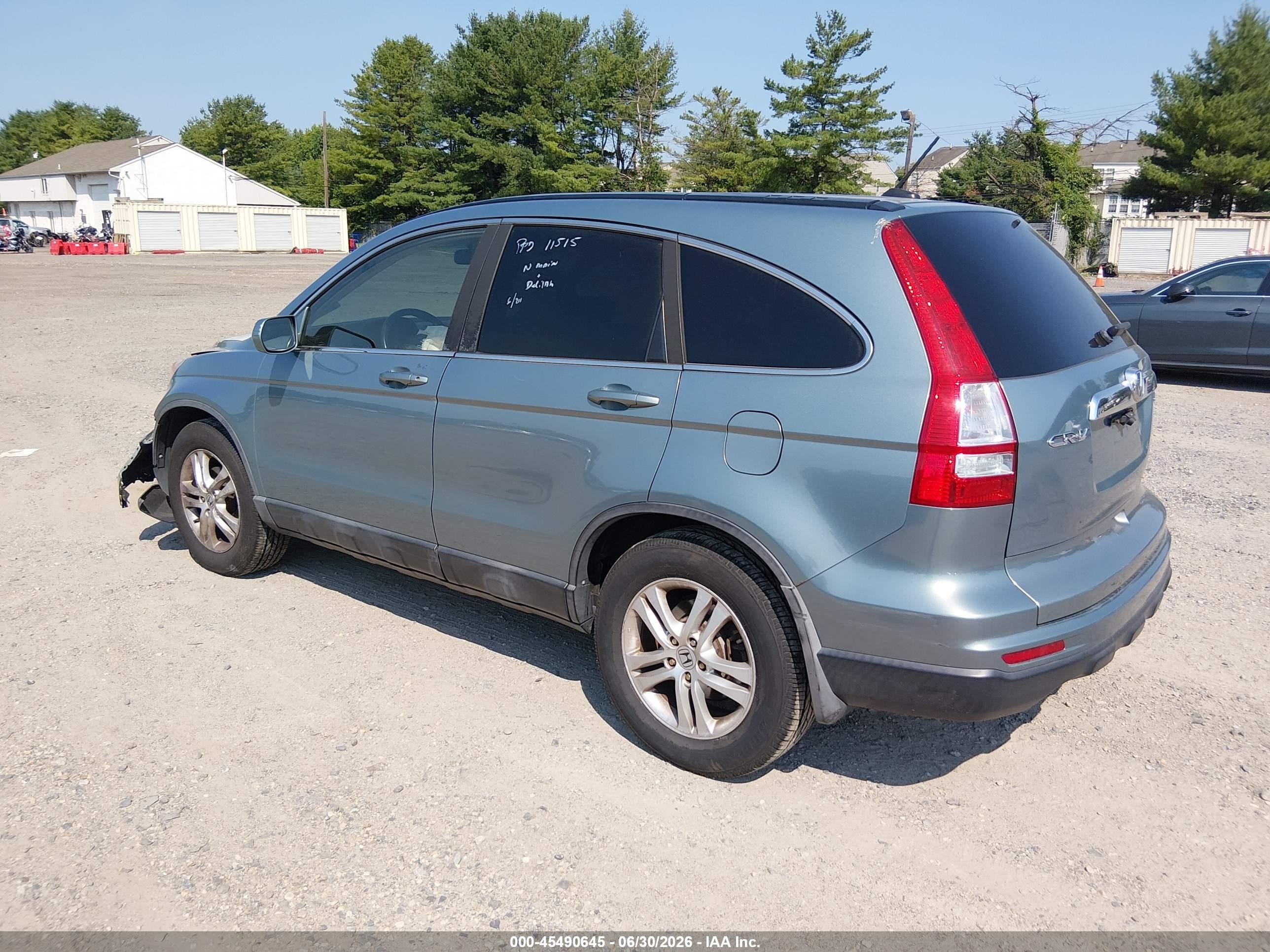 2010 Honda Cr-v Ex-l Green vin: 5J6RE4H75AL095716