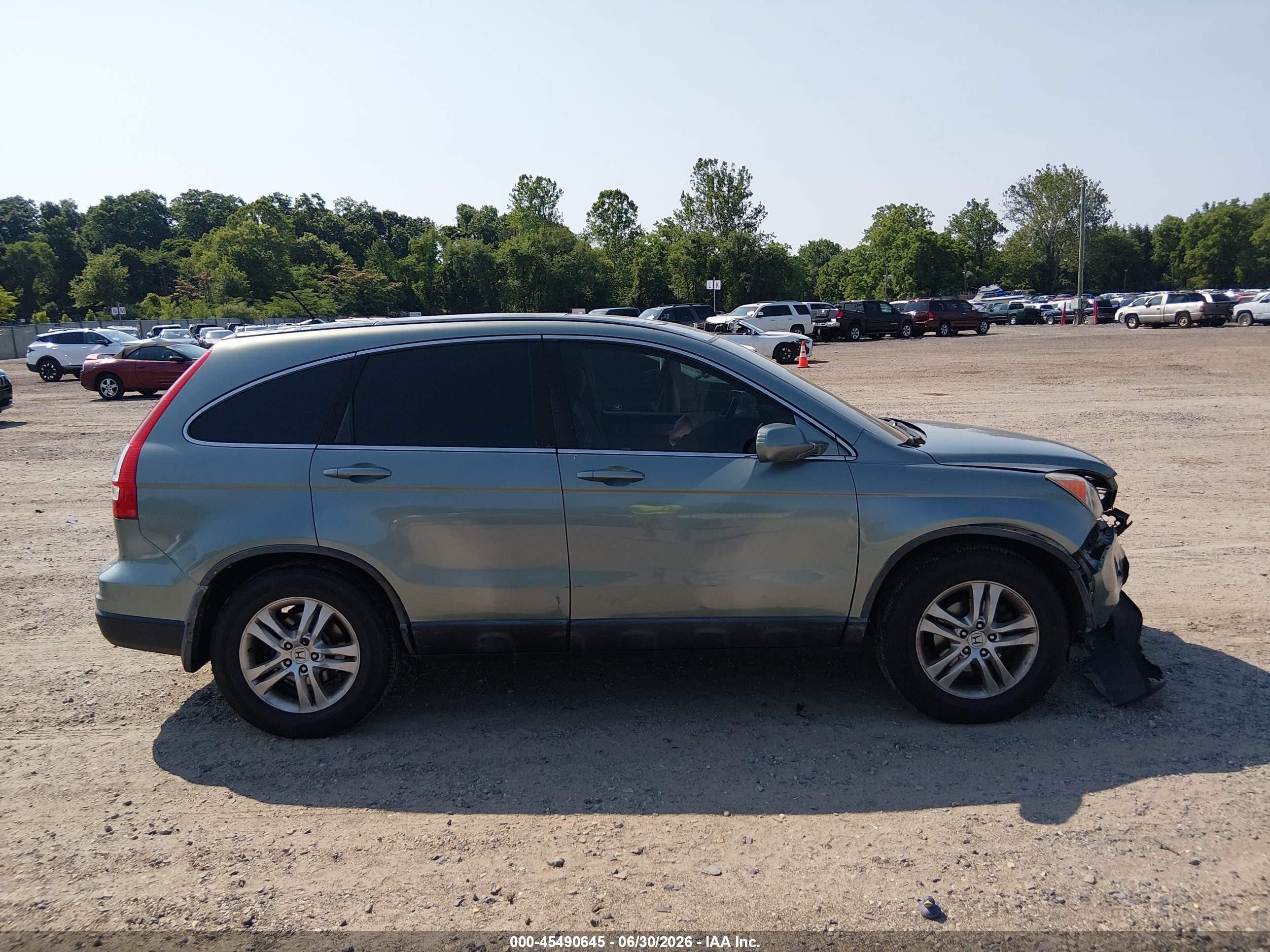 2010 Honda Cr-v Ex-l Green vin: 5J6RE4H75AL095716