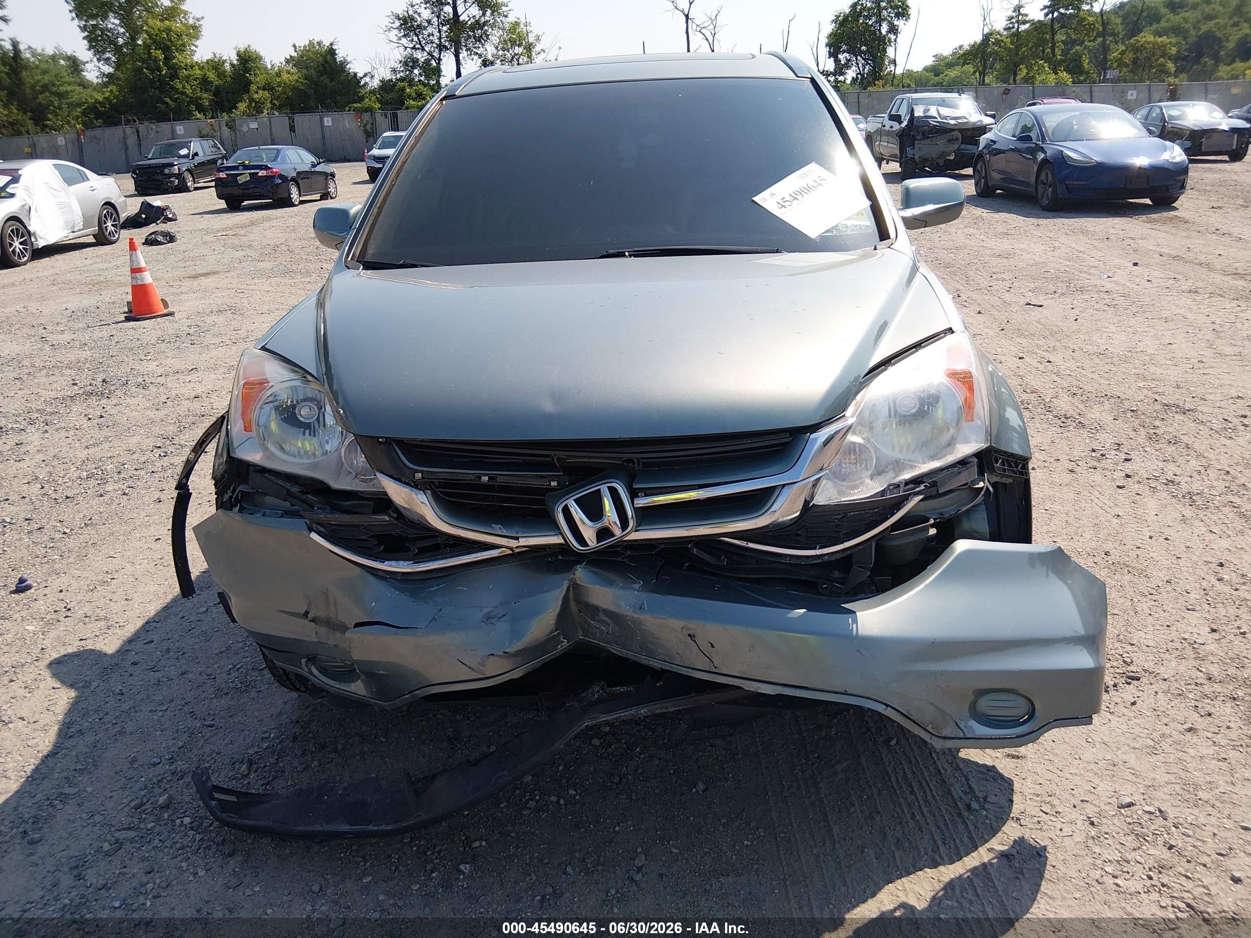 2010 Honda Cr-v Ex-l Green vin: 5J6RE4H75AL095716