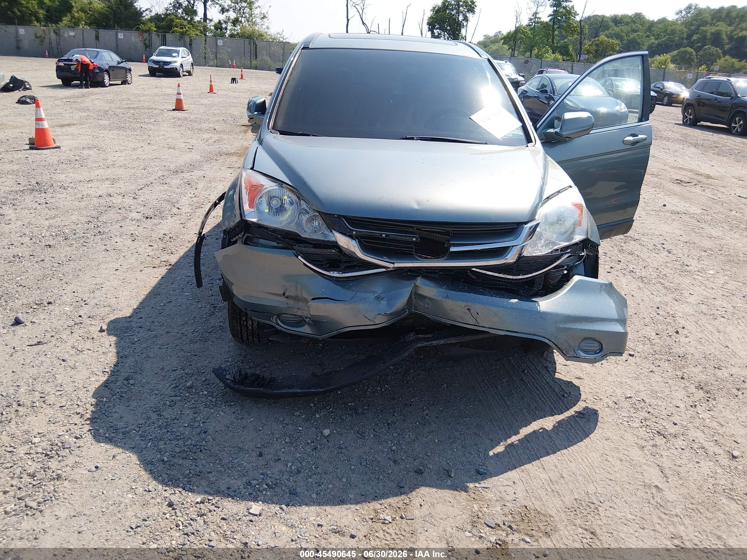 2010 Honda Cr-v Ex-l Green vin: 5J6RE4H75AL095716