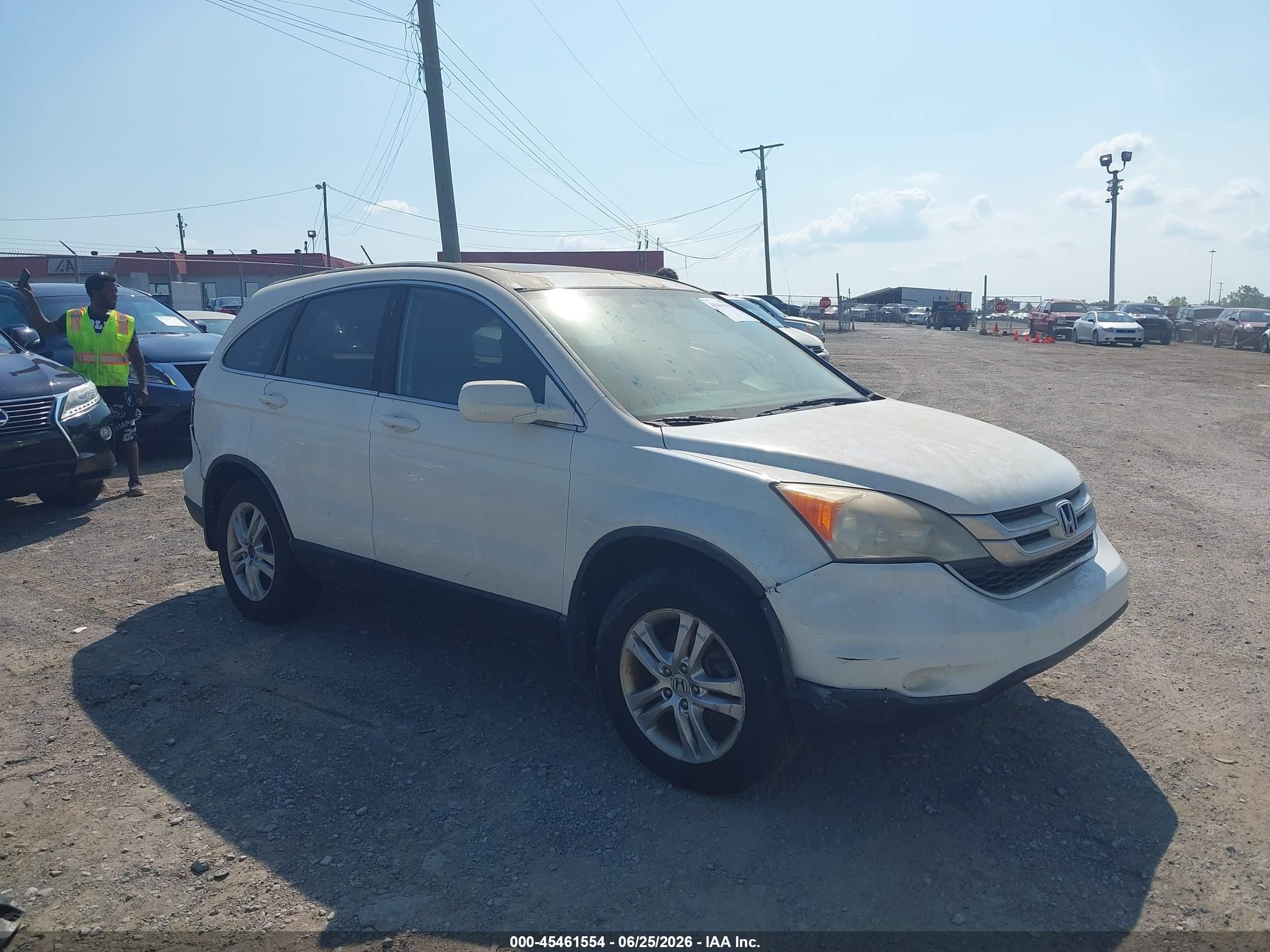 2011 Honda Cr-v Ex-l White vin: 5J6RE4H75BL001285