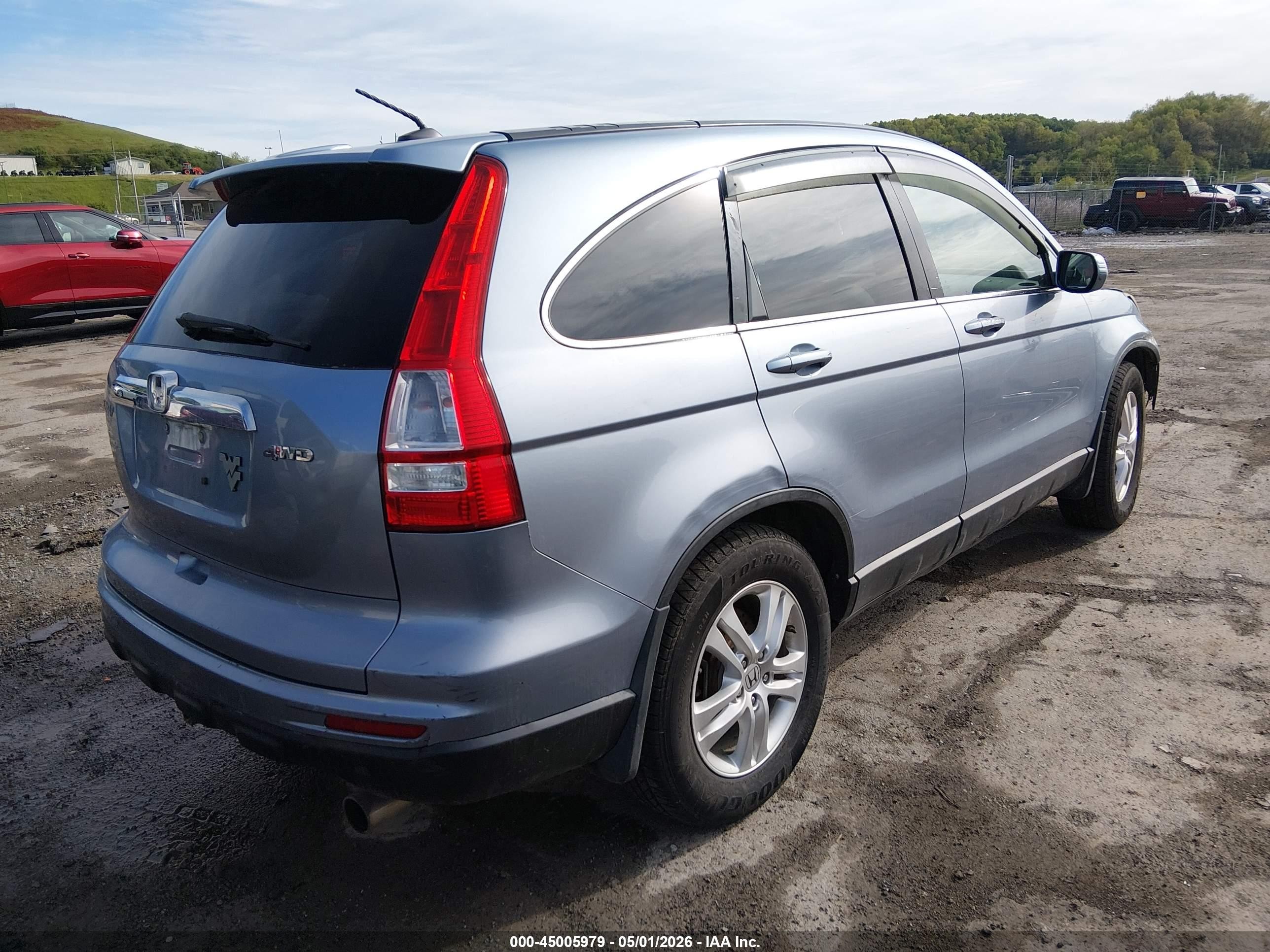 2011 Honda Cr-v Ex-l Blue vin: 5J6RE4H75BL017180