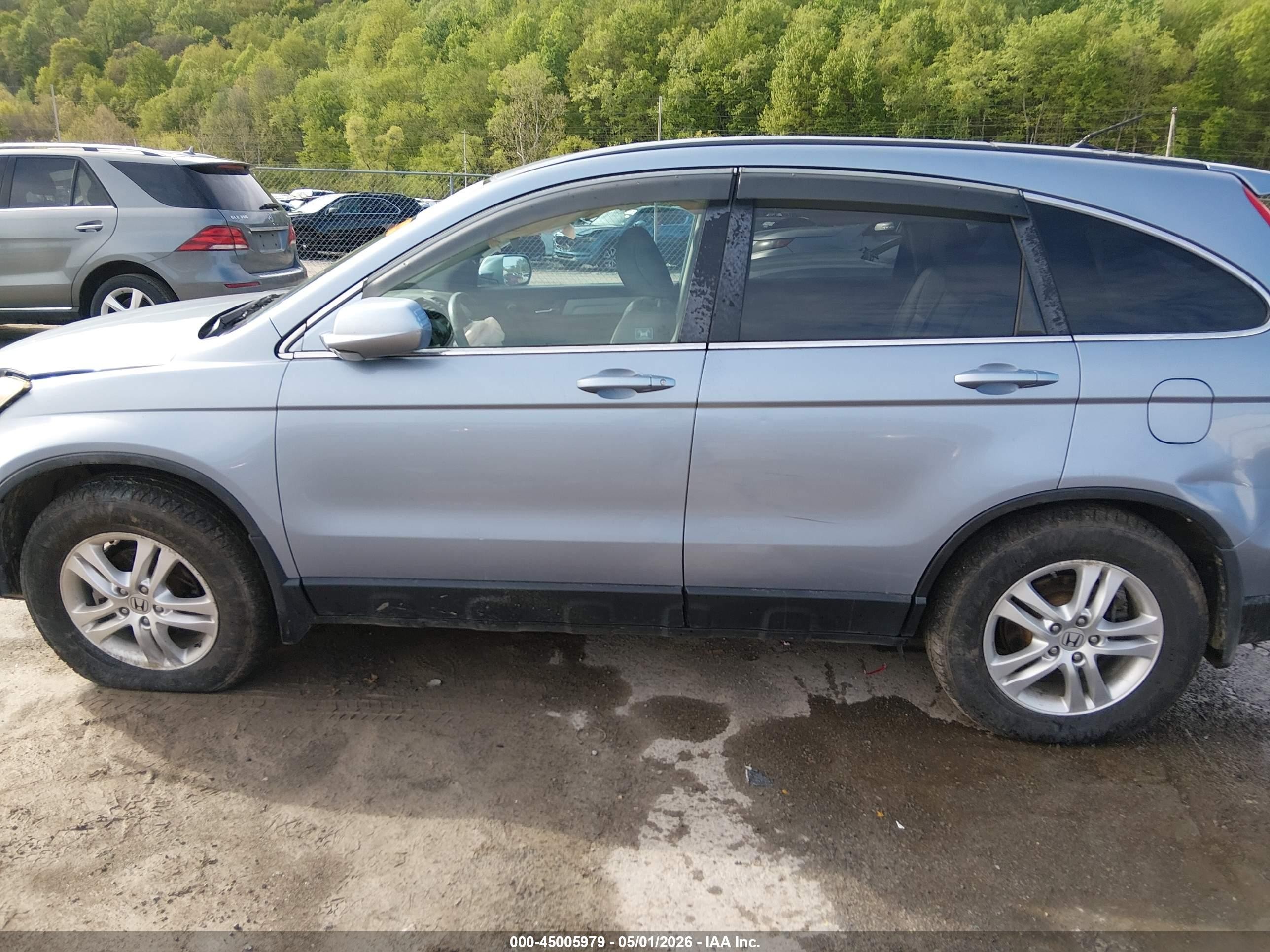 2011 Honda Cr-v Ex-l Blue vin: 5J6RE4H75BL017180