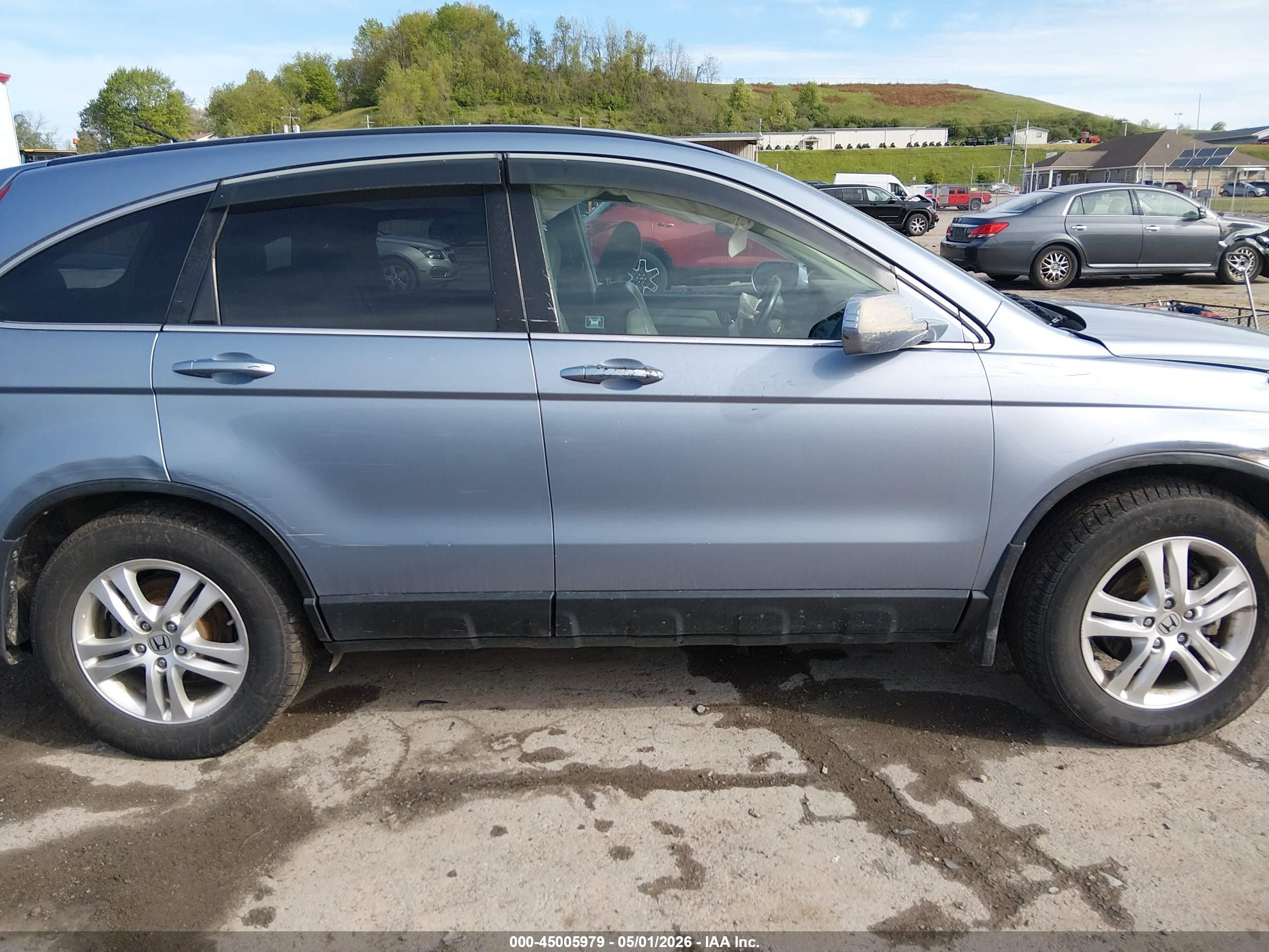2011 Honda Cr-v Ex-l Blue vin: 5J6RE4H75BL017180