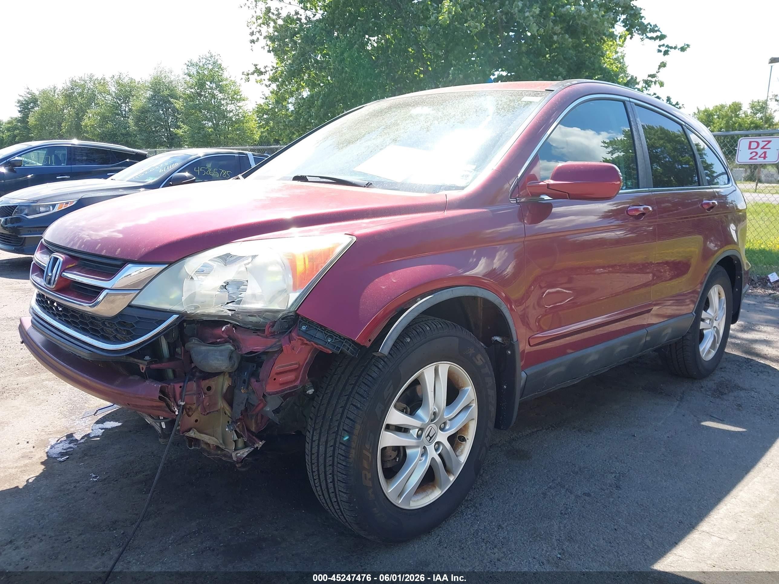 2011 Honda Cr-v Ex-l Red vin: 5J6RE4H75BL033461