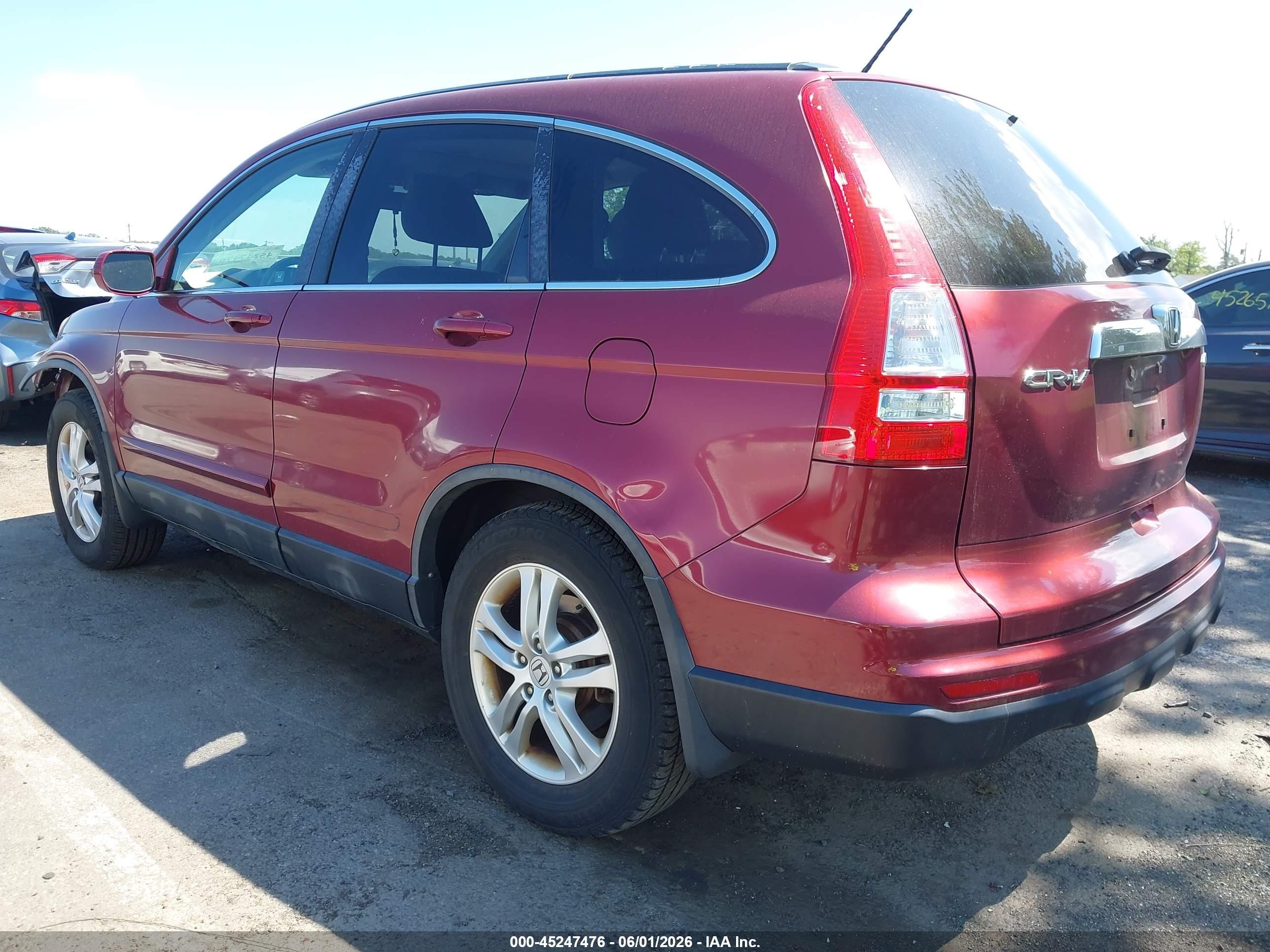 2011 Honda Cr-v Ex-l Red vin: 5J6RE4H75BL033461