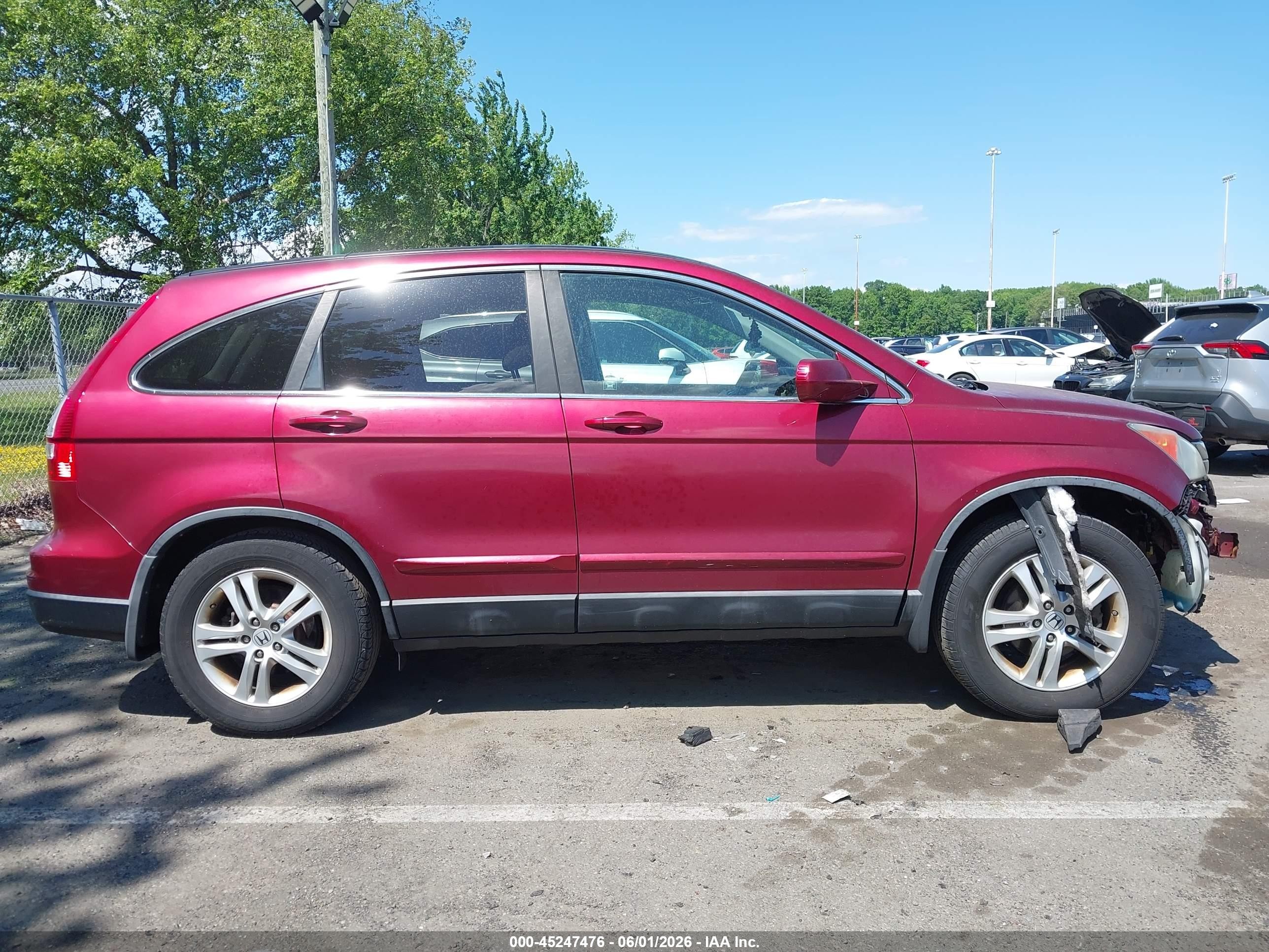 2011 Honda Cr-v Ex-l Red vin: 5J6RE4H75BL033461