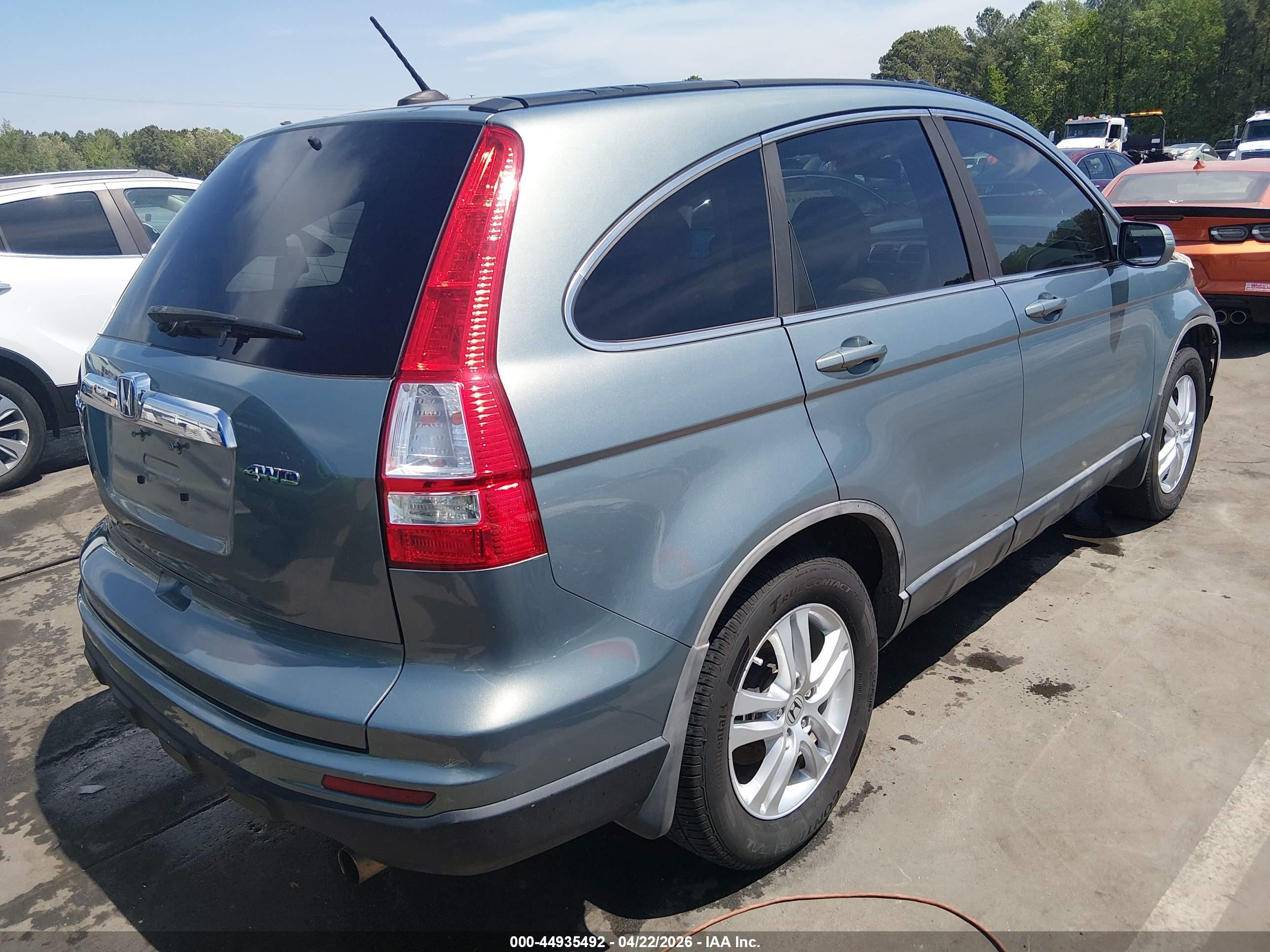 2011 Honda Cr-v Ex-l Light Blue vin: 5J6RE4H75BL058179