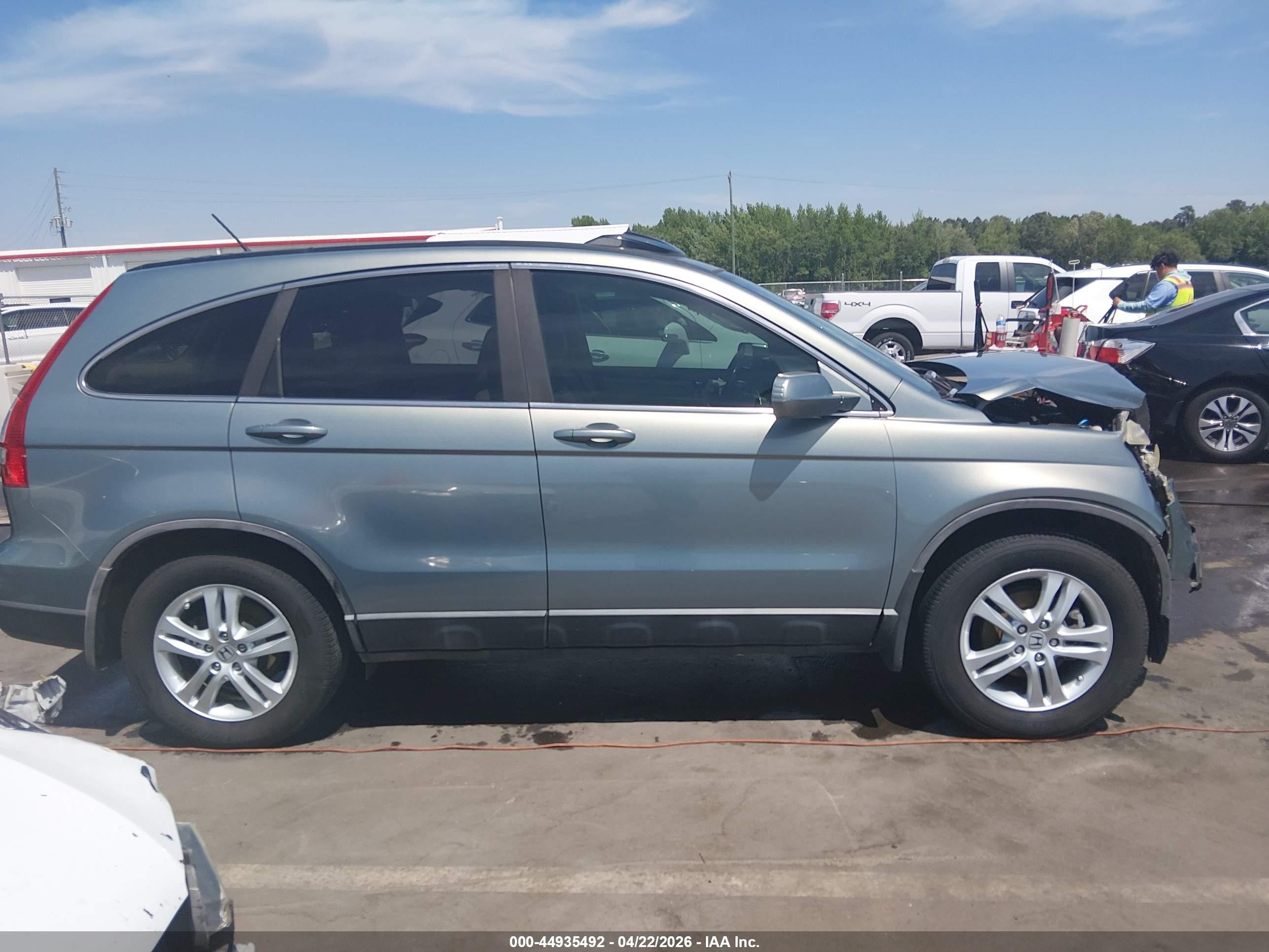 2011 Honda Cr-v Ex-l Light Blue vin: 5J6RE4H75BL058179
