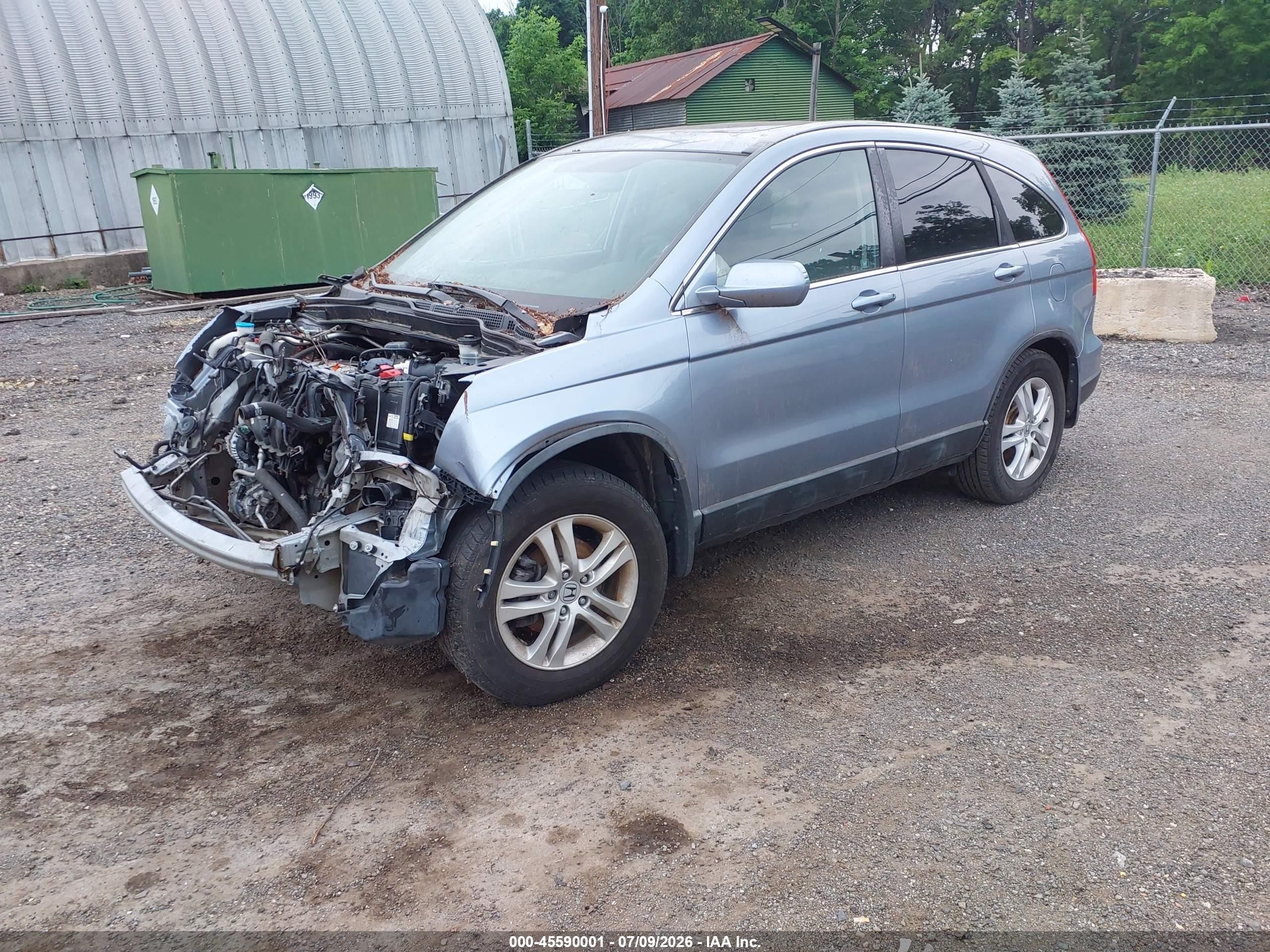 2011 Honda Cr-v Ex-l Light Blue vin: 5J6RE4H75BL074558