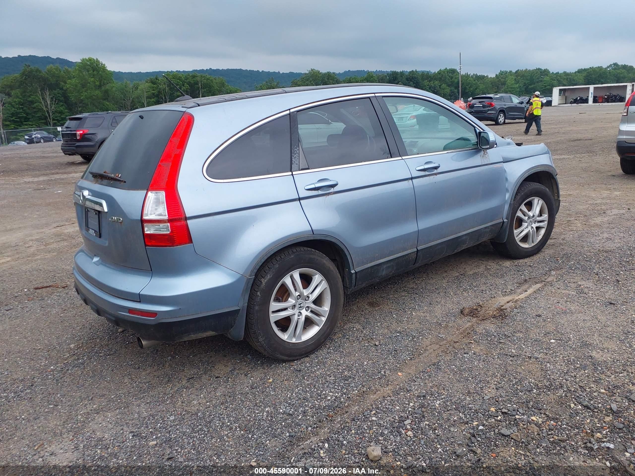 2011 Honda Cr-v Ex-l Light Blue vin: 5J6RE4H75BL074558