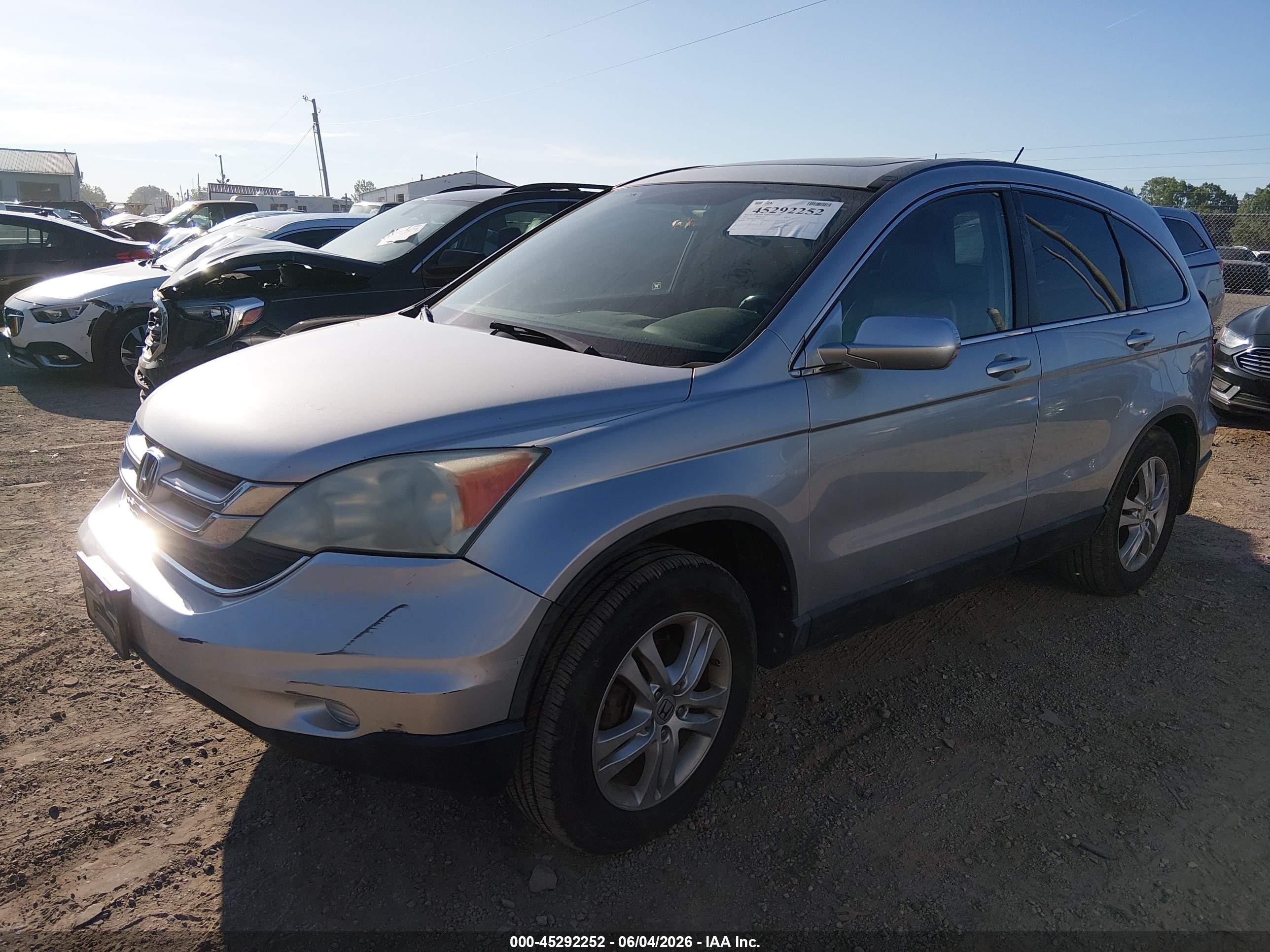 2010 Honda Cr-v Ex-l Silver vin: 5J6RE4H76AL001391