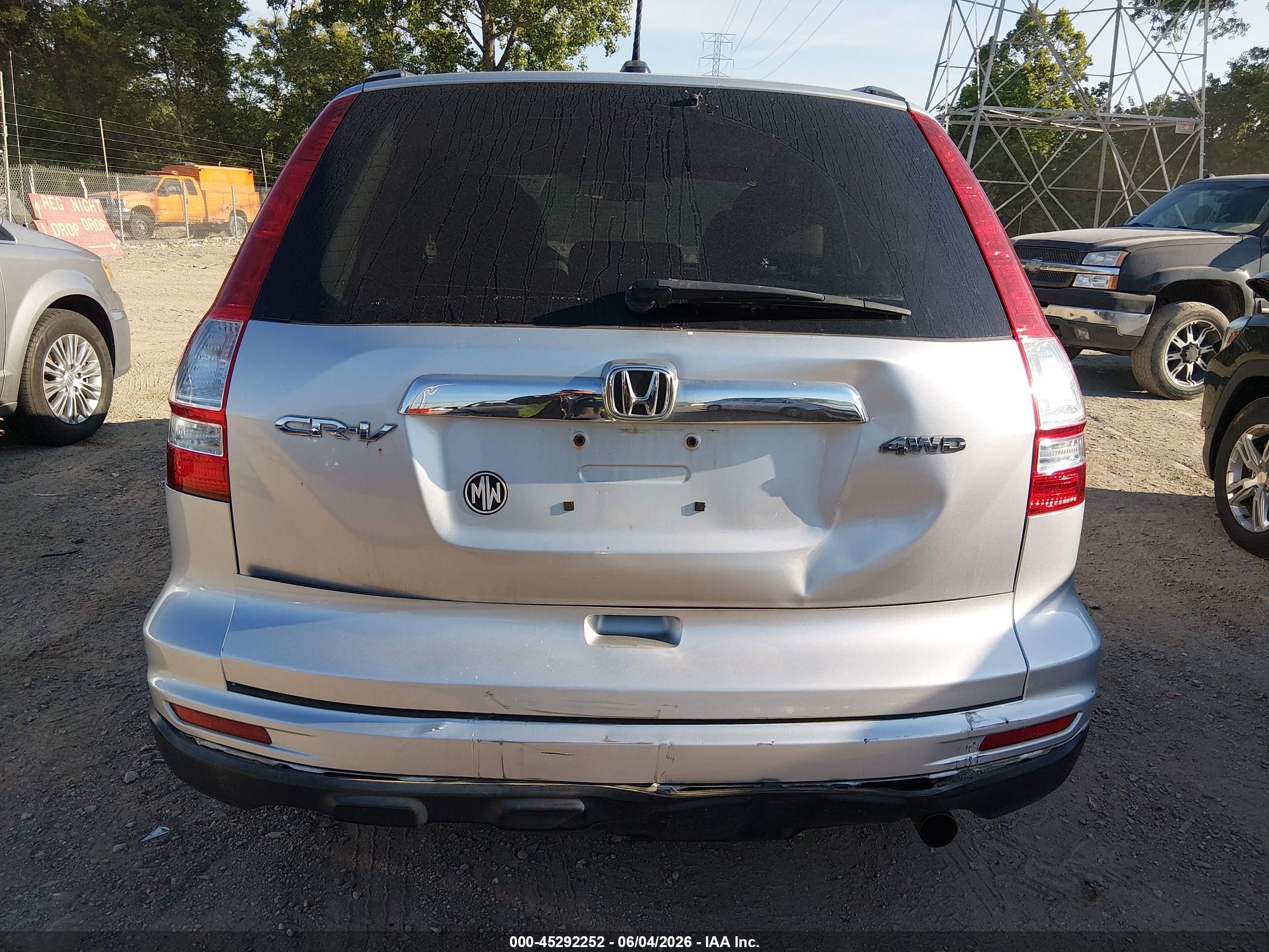 2010 Honda Cr-v Ex-l Silver vin: 5J6RE4H76AL001391