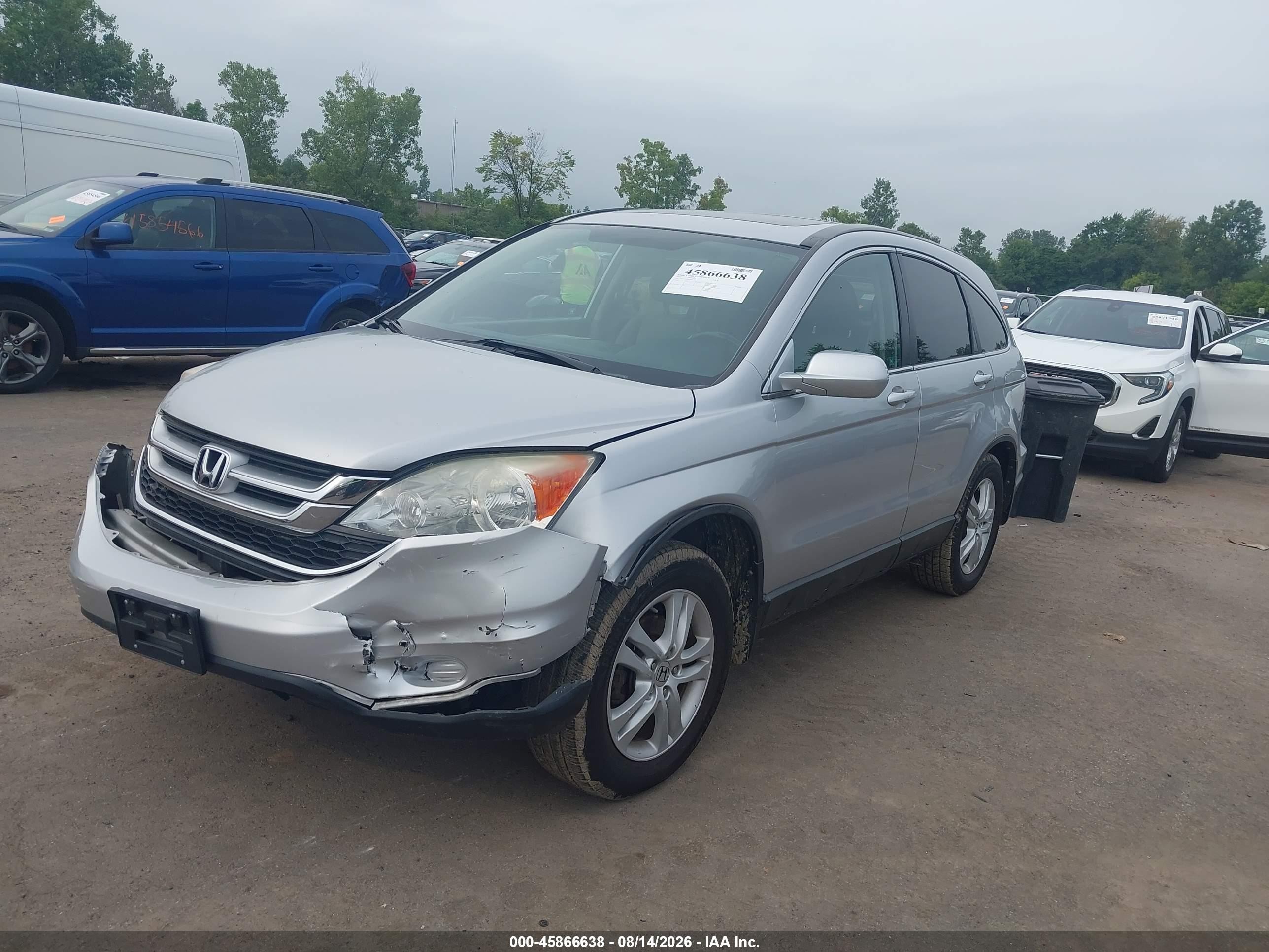 2010 Honda Cr-v Ex-l Silver vin: 5J6RE4H76AL001407