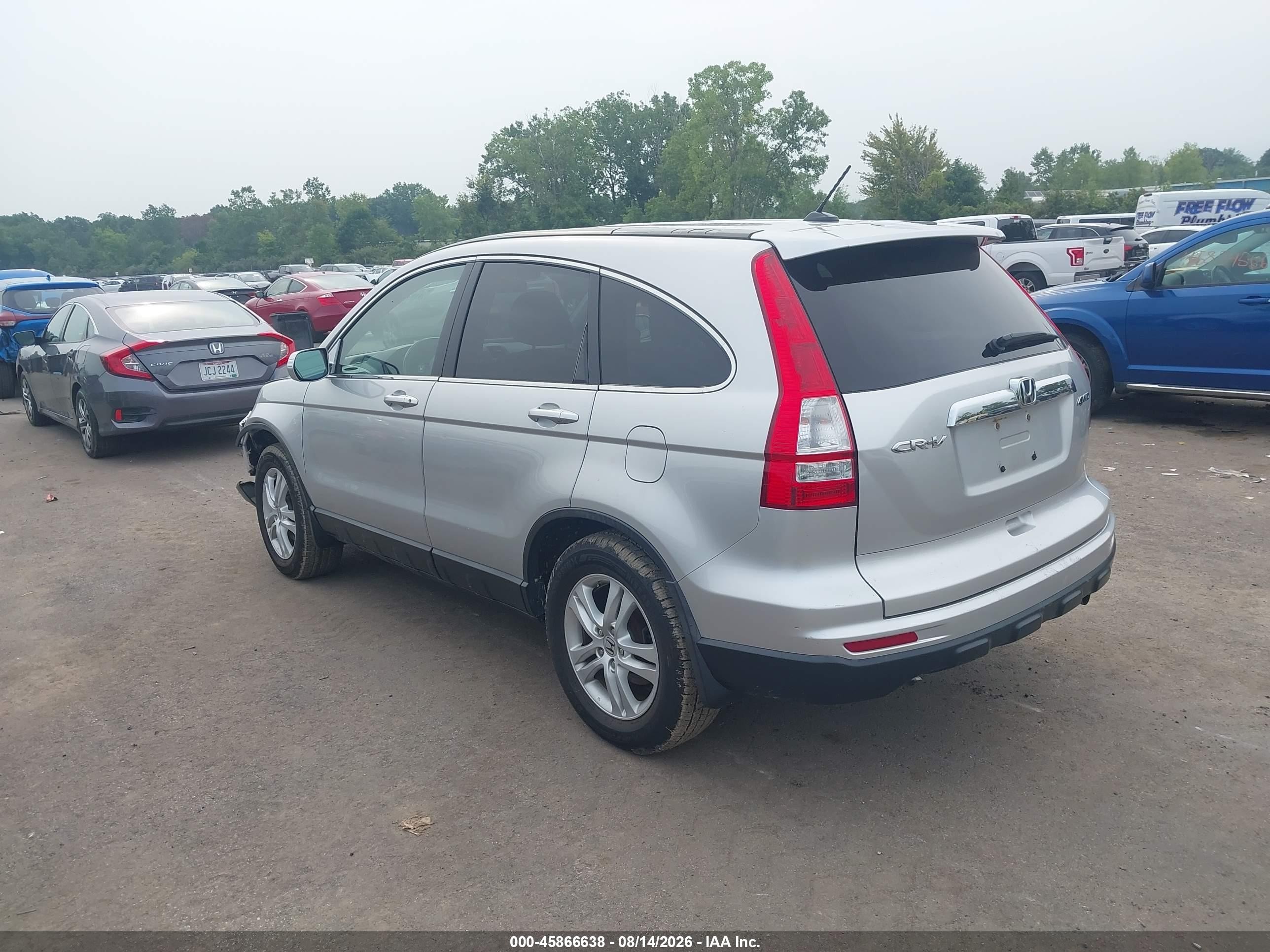 2010 Honda Cr-v Ex-l Silver vin: 5J6RE4H76AL001407