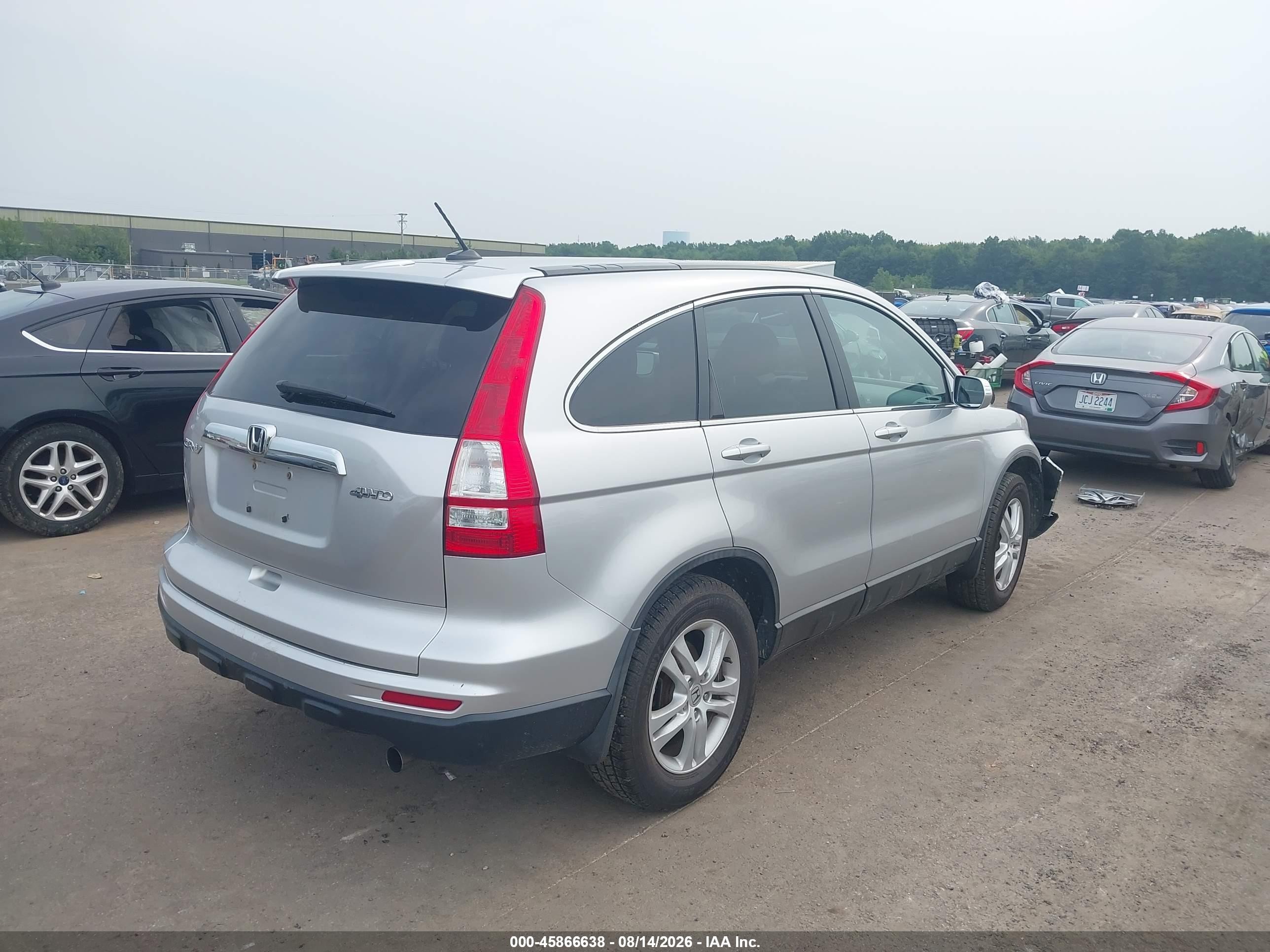 2010 Honda Cr-v Ex-l Silver vin: 5J6RE4H76AL001407