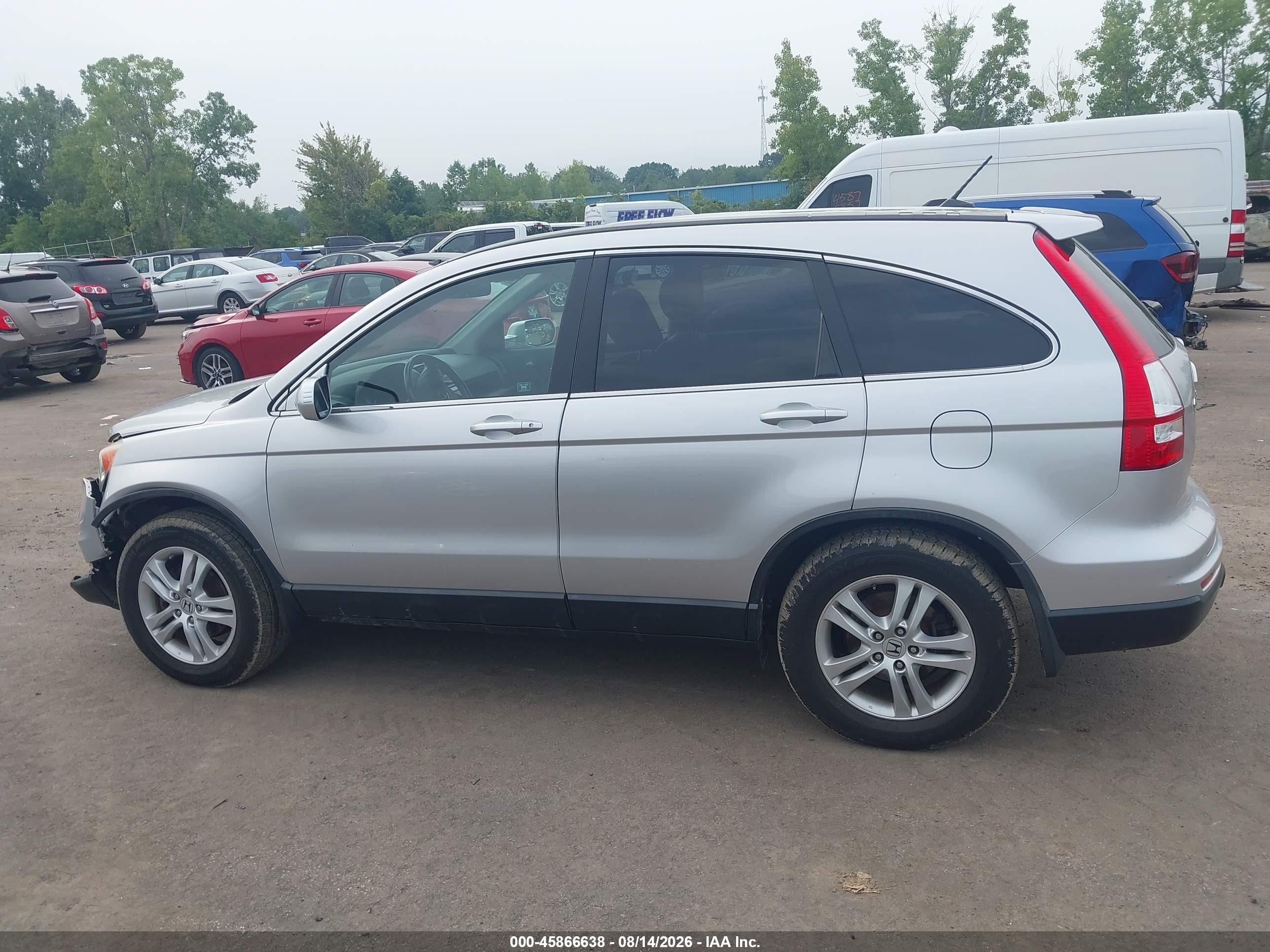 2010 Honda Cr-v Ex-l Silver vin: 5J6RE4H76AL001407