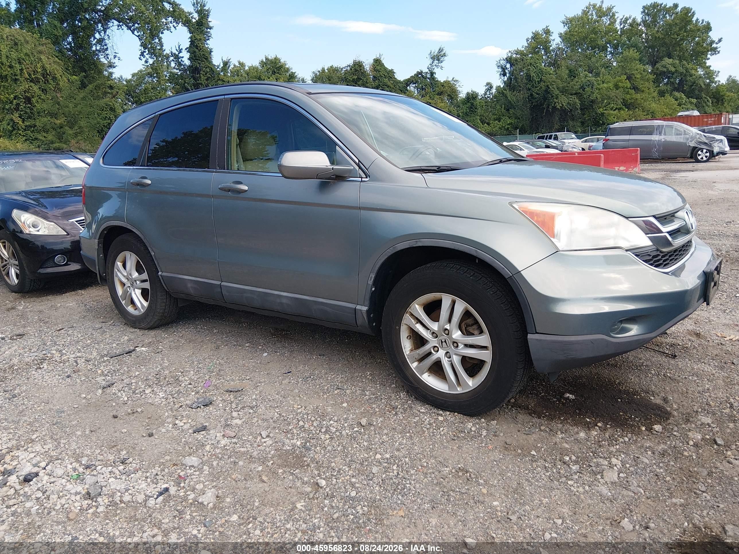 2010 Honda Cr-v Ex-l Blue vin: 5J6RE4H76AL022578