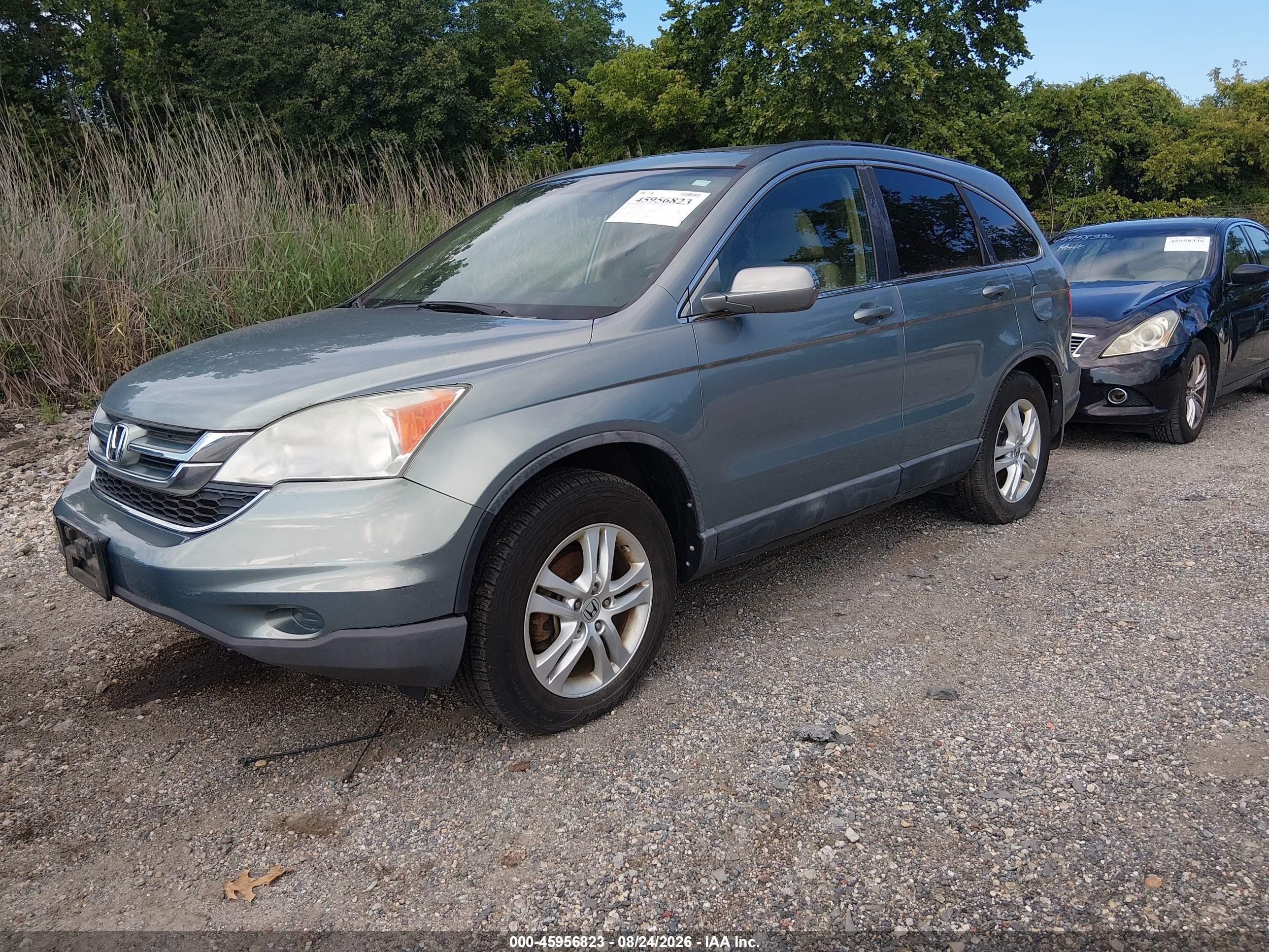 2010 Honda Cr-v Ex-l Blue vin: 5J6RE4H76AL022578