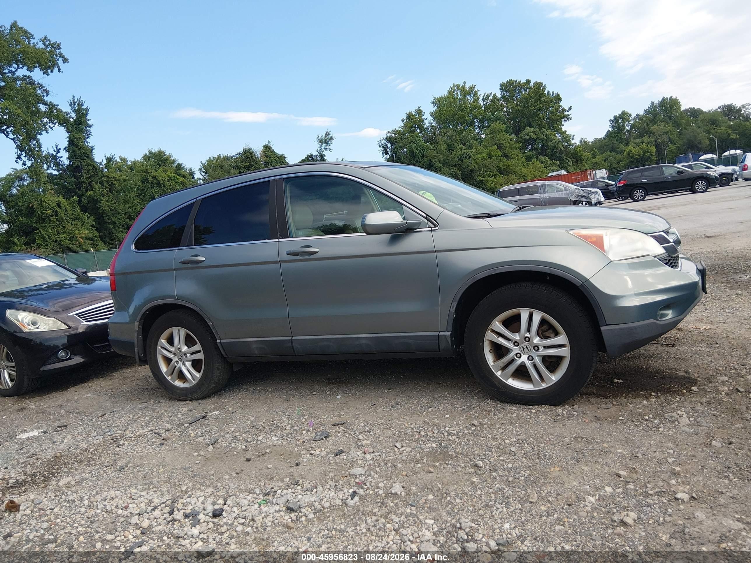 2010 Honda Cr-v Ex-l Blue vin: 5J6RE4H76AL022578