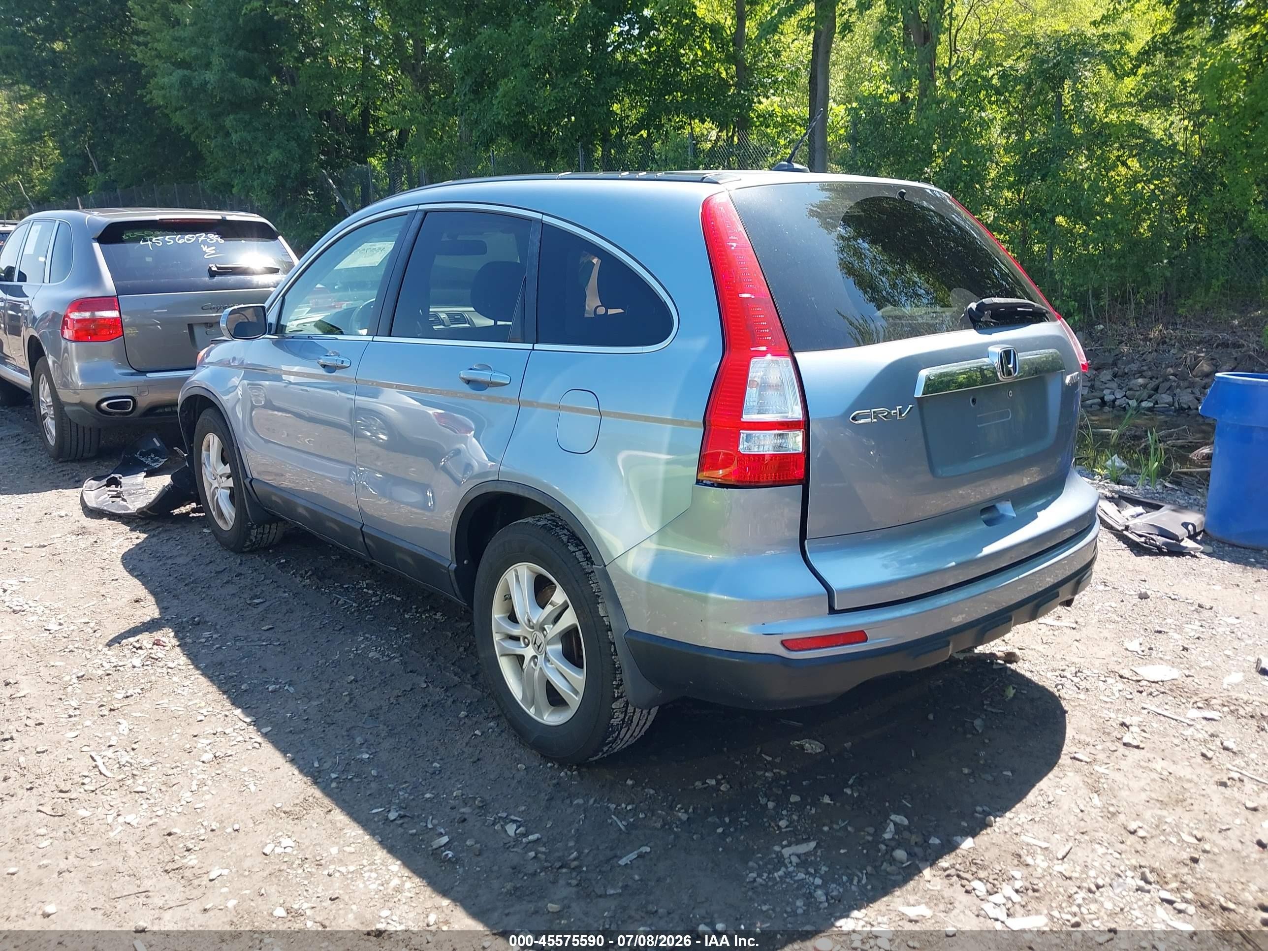 2010 Honda Cr-v Ex-l Light Blue vin: 5J6RE4H76AL023147