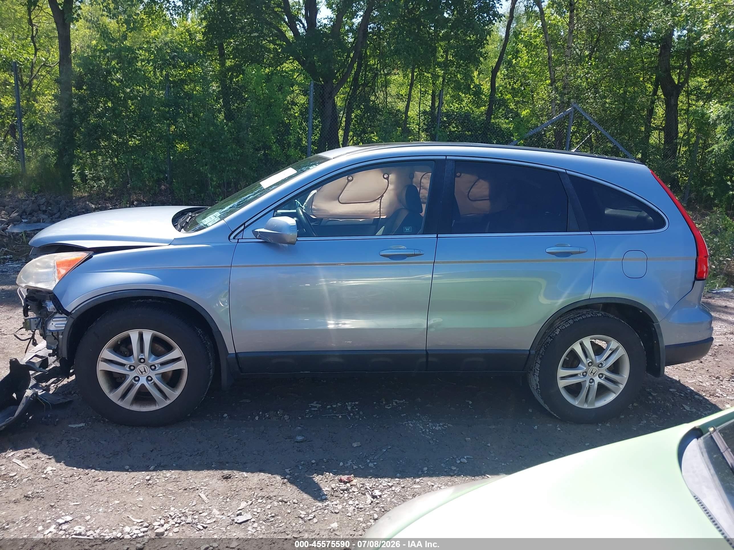2010 Honda Cr-v Ex-l Light Blue vin: 5J6RE4H76AL023147